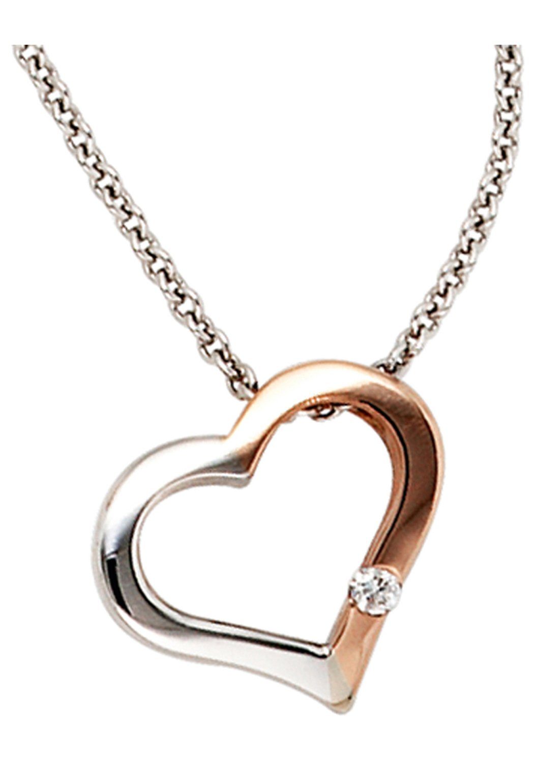 JOBO Kette mit Anhänger, 585 Gold bicol... JOBO Kette mit Anhänger, 585 Gold bicol...