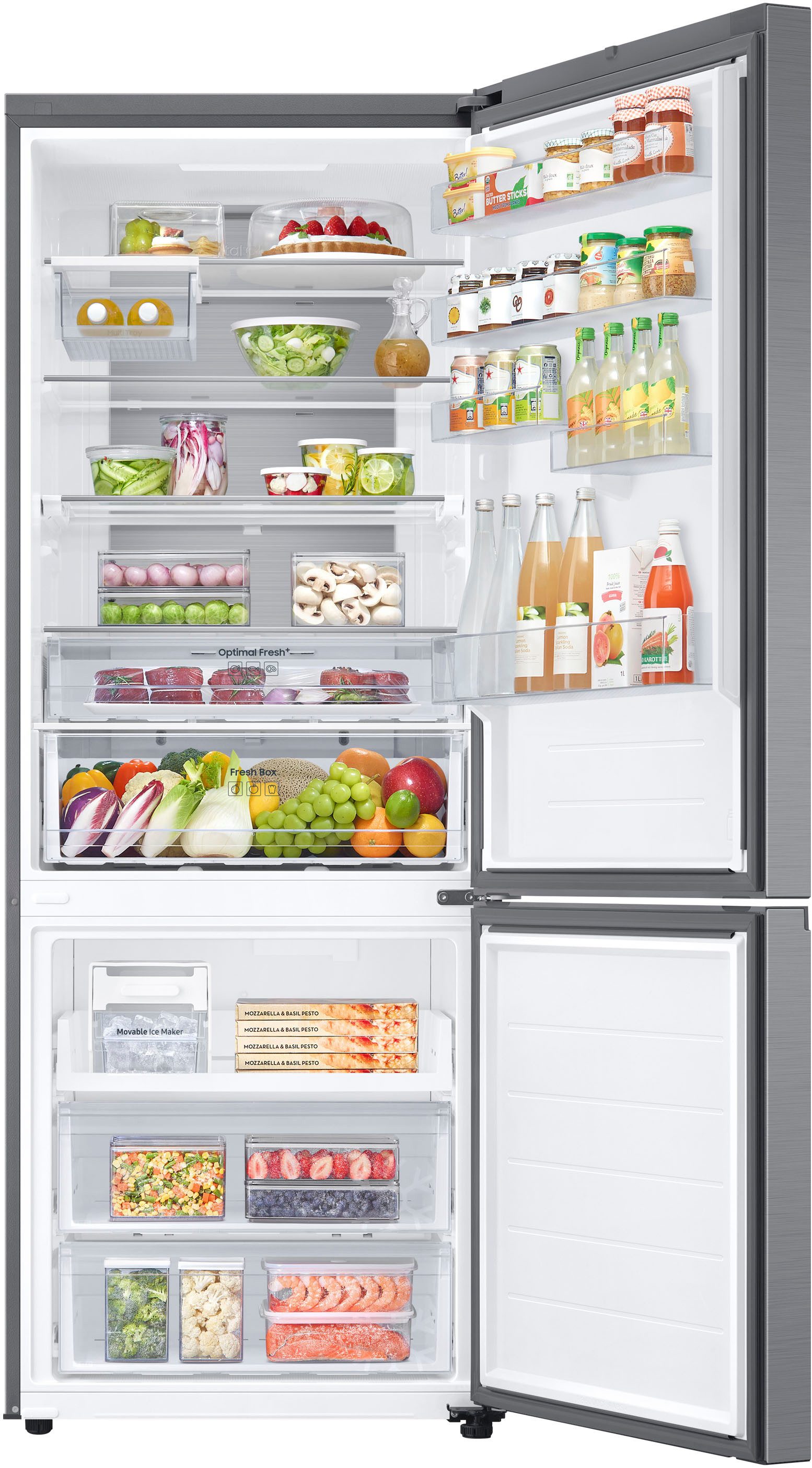 Samsung Kühl-/Gefrierkombination RB6000 RB53DG706AB1, 203 cm hoch, 75,9 cm breit, extra weit 75cm, NoFrost – Bild 4 von 5