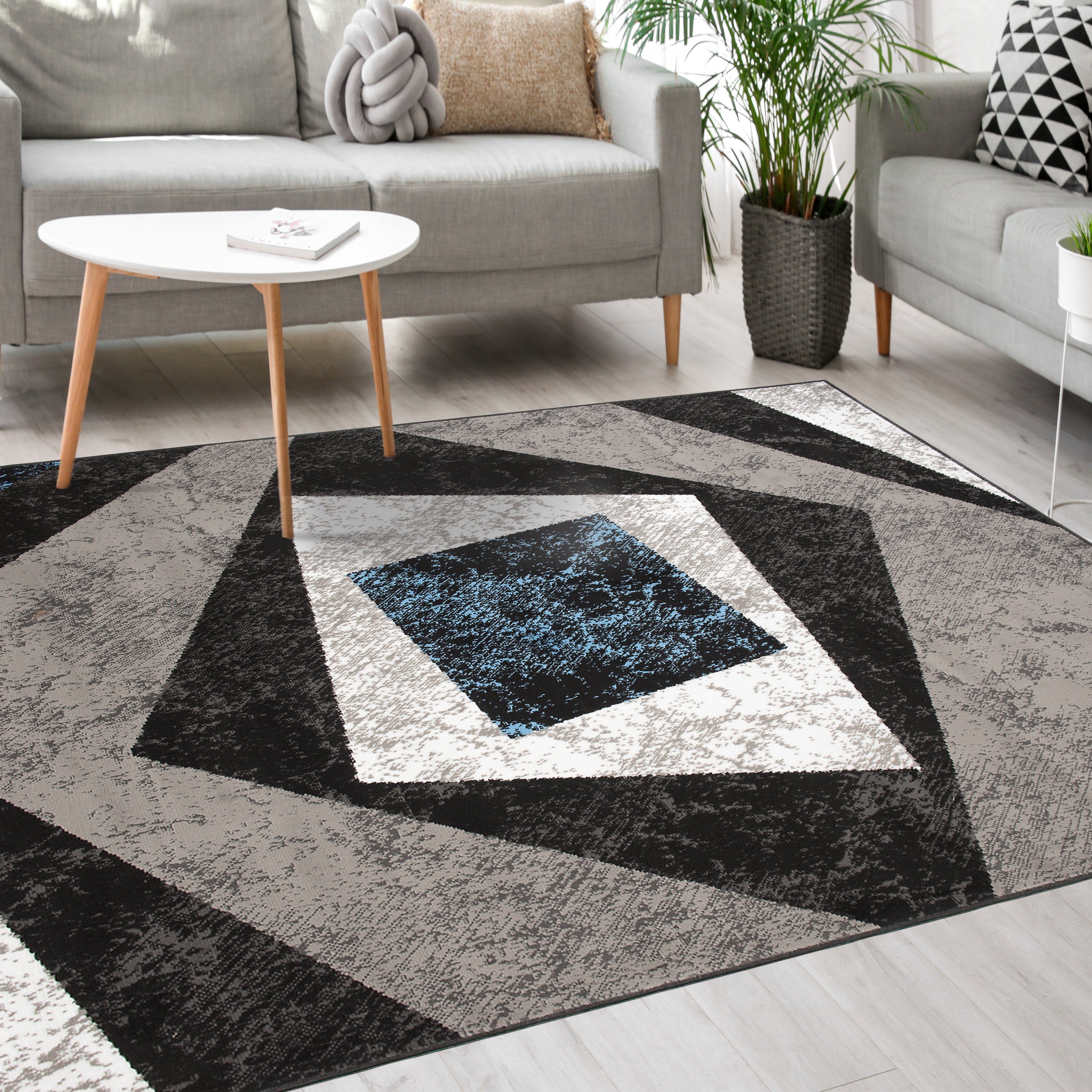 Mazovia Designteppich Modern Teppich Kurzflor Wohnzimmerteppich günstig online kaufen