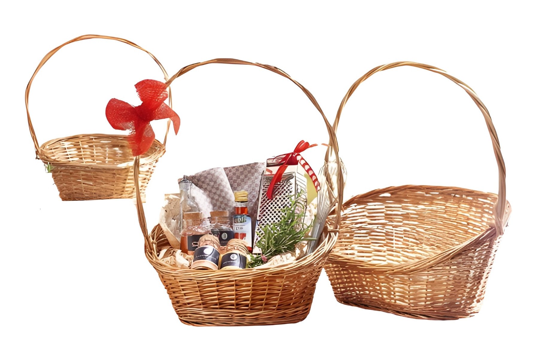 Dekoleidenschaft Geschenkbox Präsentkorb "Natur" aus Weide in 3 Größen, Geschenkkorb leer (1 St), Henkelkorb, Weidenkorb