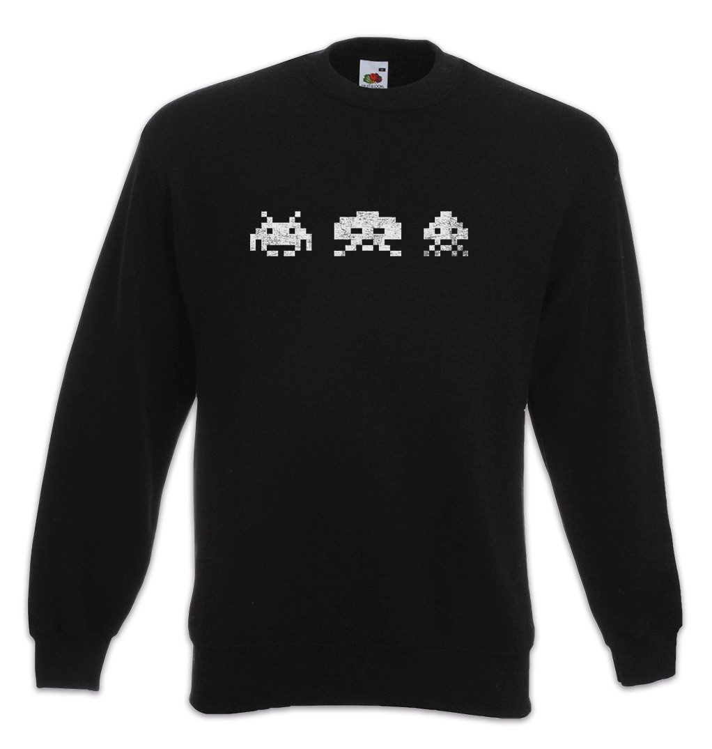 Urban Backwoods Sweatshirt Digital Invaders Sweatshirt Spiel Arcade Game Retro Nerd Alien VG (1-tlg) Sprite Space 80s Eighties