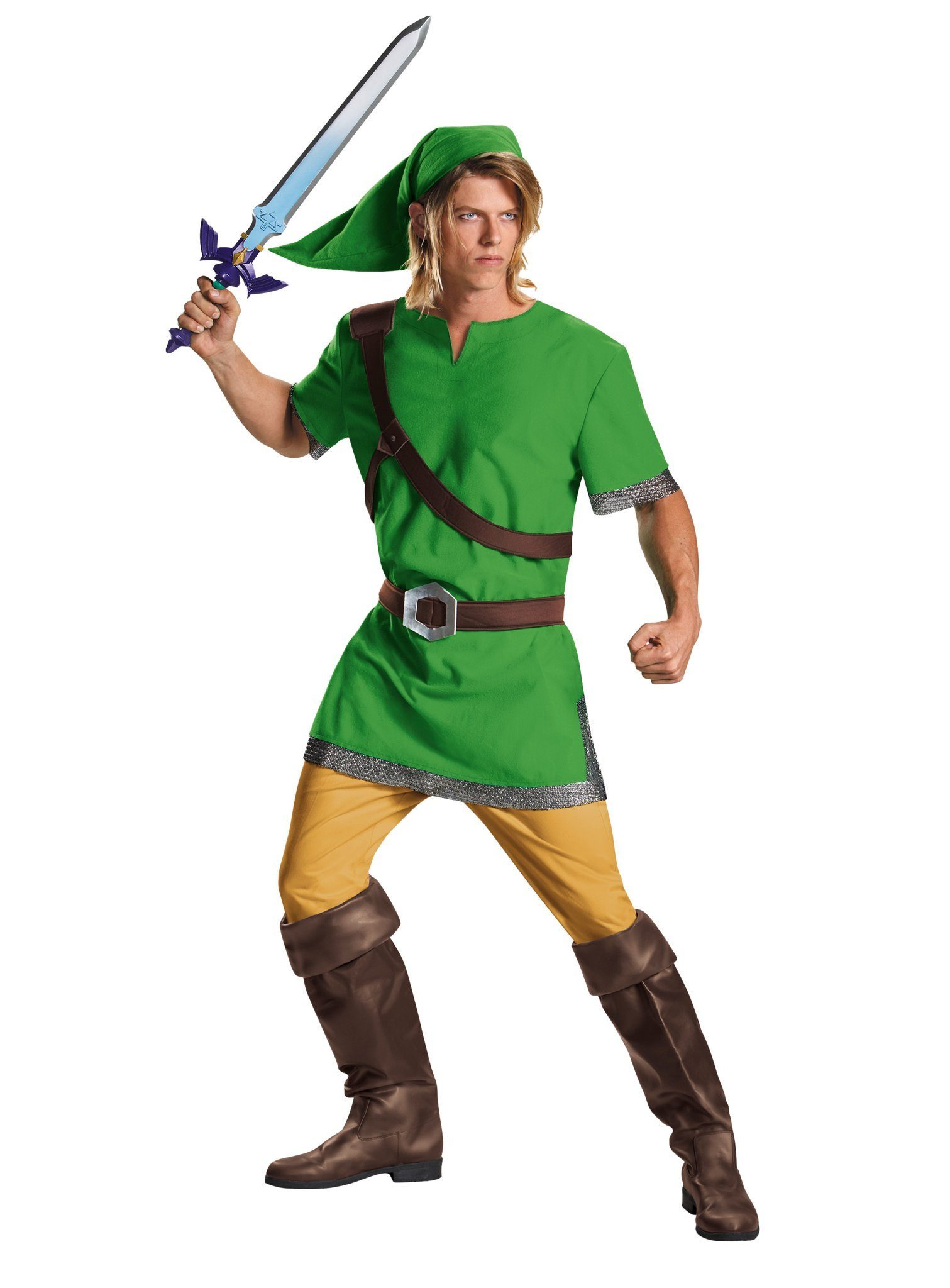 Metamorph Kostüm Zelda Link, Der Held aus dem Game-Klassiker als Erwachsenenkostüm