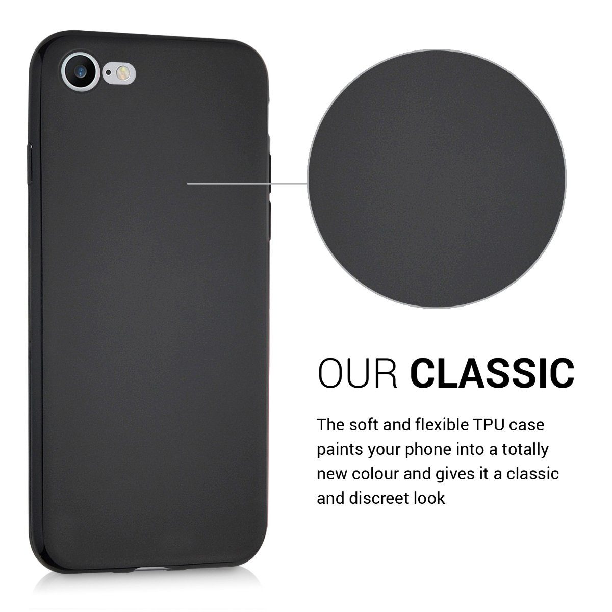 kwmobile Handyhülle Handyhülle für Apple iPhone SE / 8 / 7 Hülle, Weiches Handy Silikon Case - Schutzhülle Cover
