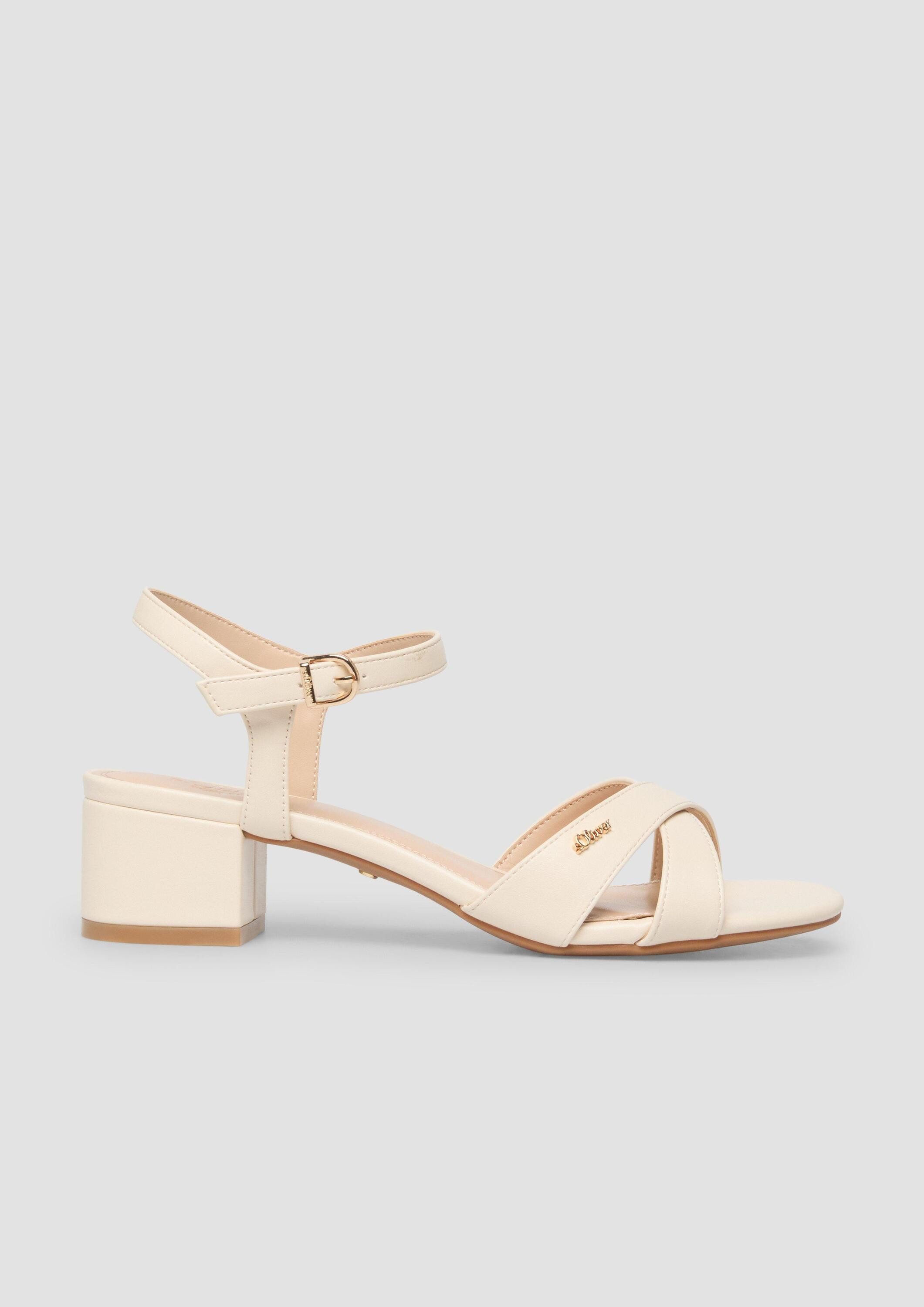 s.Oliver Pumps Sandale Pumps mit Blockabsatz in Leder-Optik