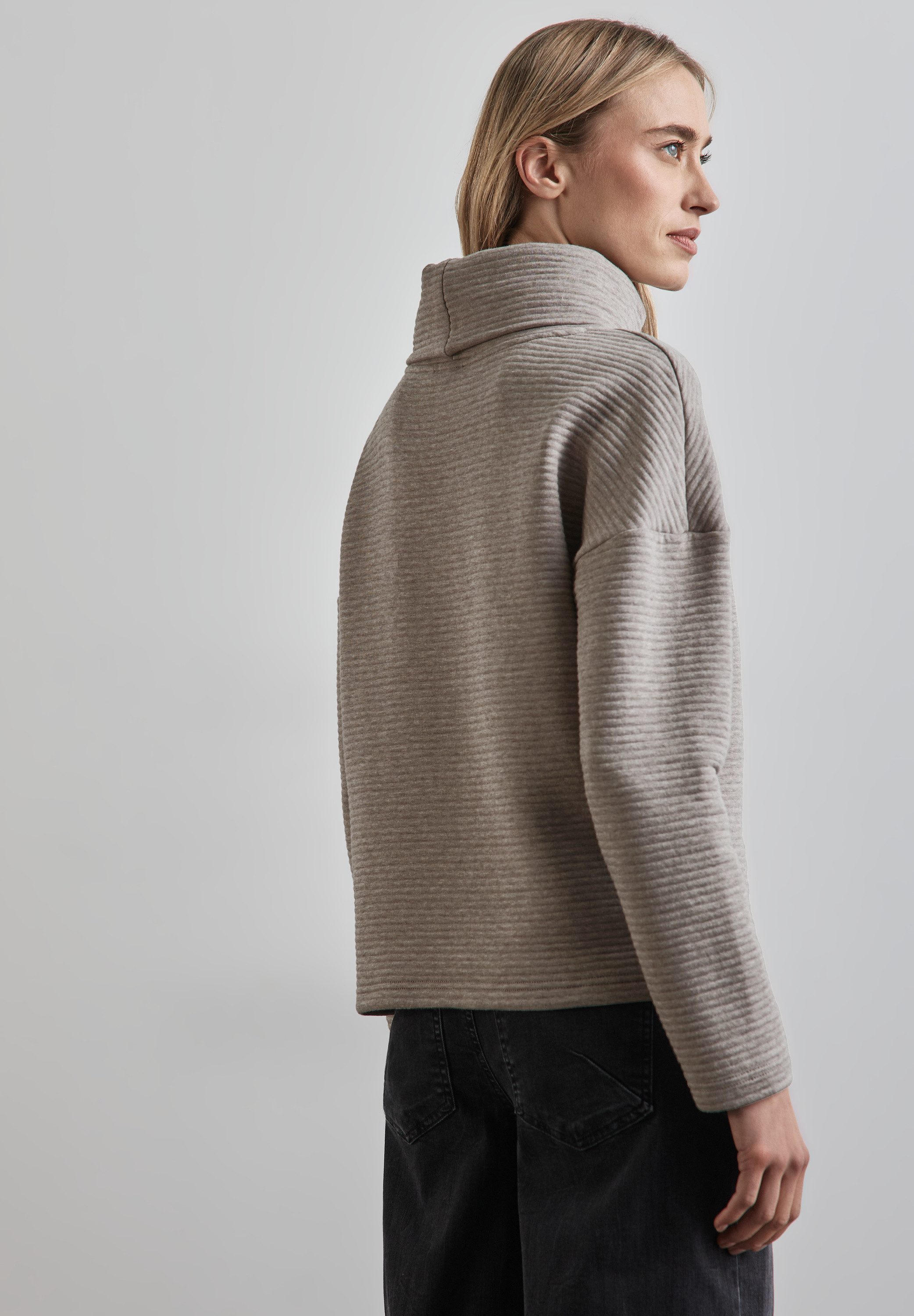 STREET ONE Langarmshirt in Struktur-Optik günstig online kaufen