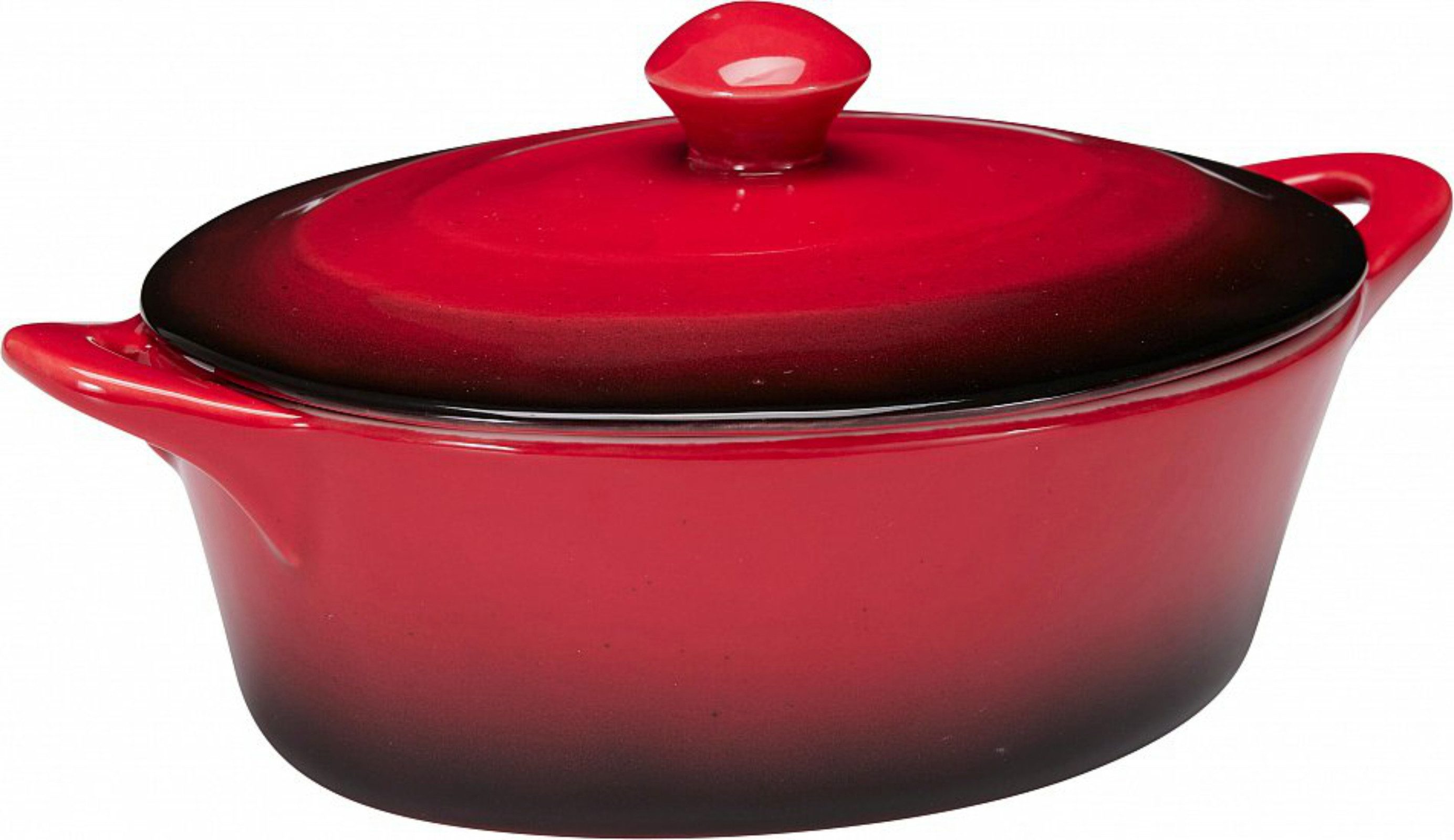 Koopman Ofenschale Auflaufform Gartopf Ofenform 2 Farben Keramik 2 Stk, Keramik, (Set, 2-St., Packung), 2er Set, mit Deckel, Keramik, Orange + Rot – Bild 5 von 5