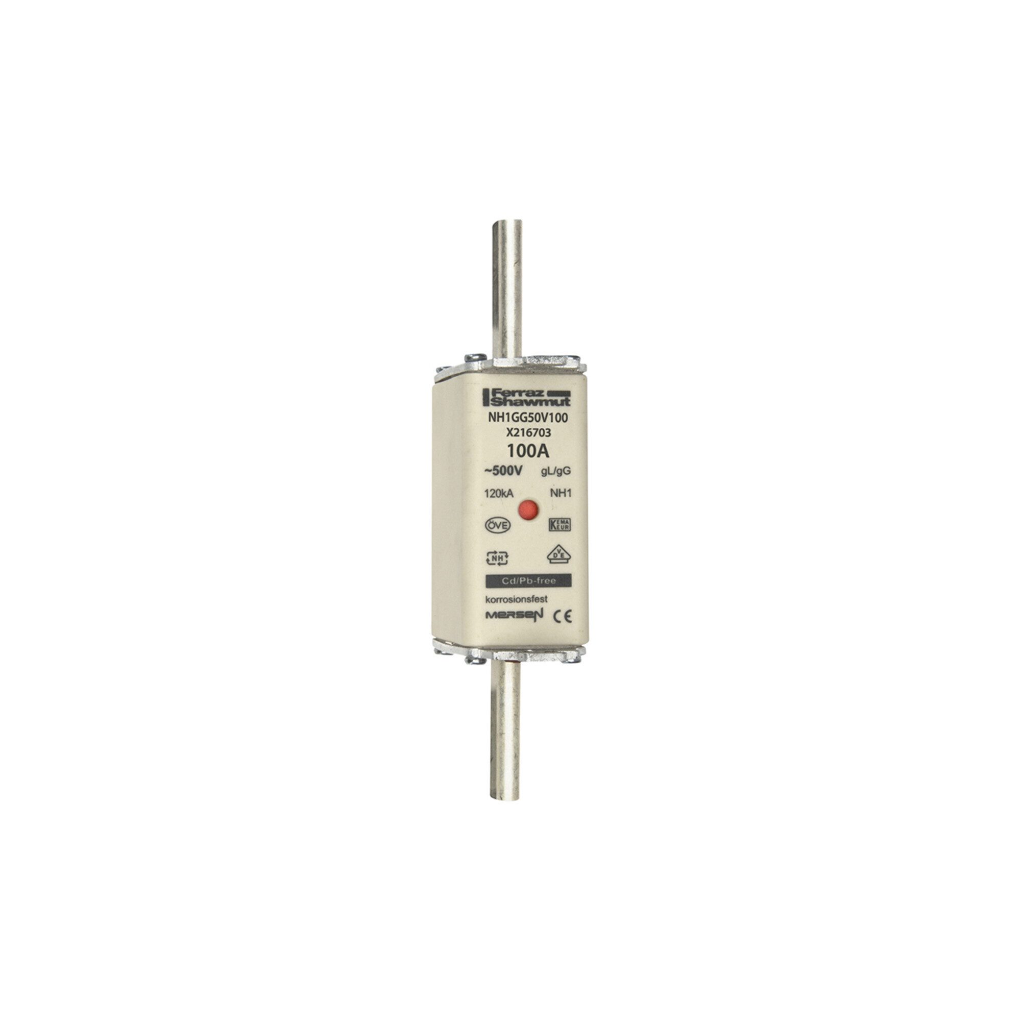 MERSEN Sicherungshalter Mersen NH-Sicherungseinsatz SF Gr.1 gG 100A/500V KM NH1GG50V100