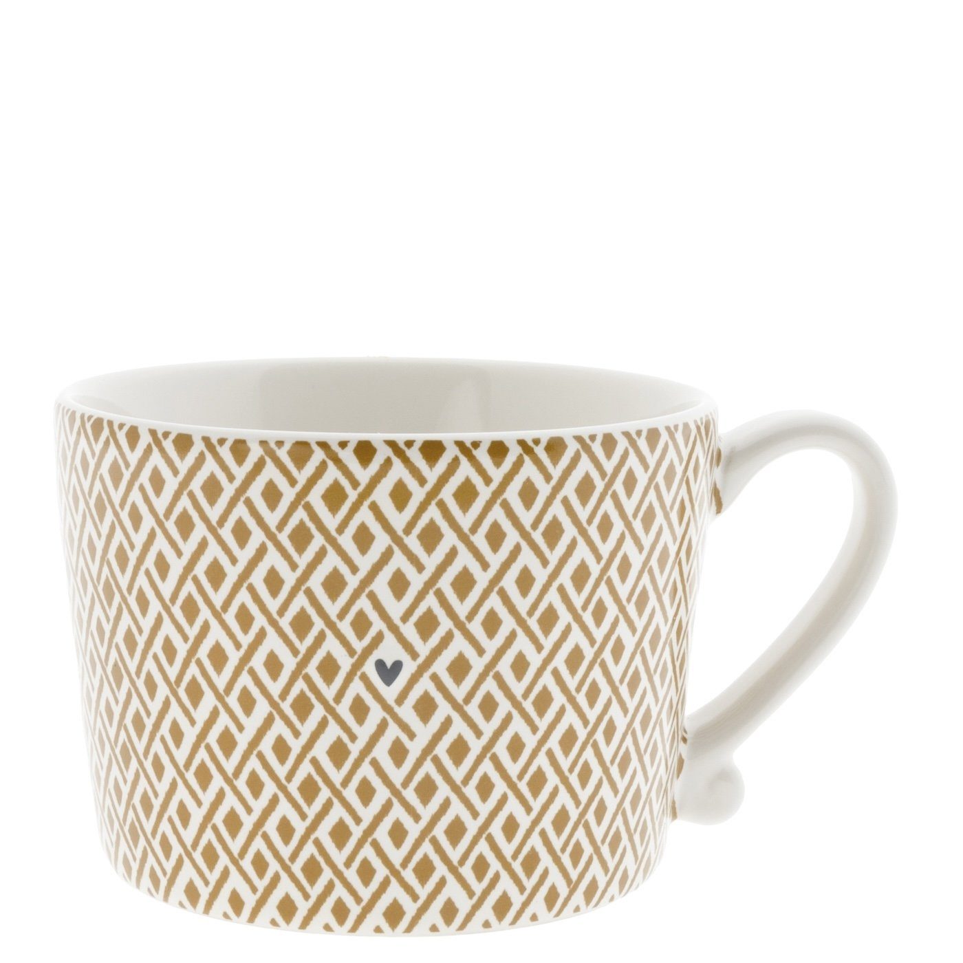 karamell, Henkel mit Tasse Keramik Collections Bastion Tasse Keramik, weiß Little Check handbemalt