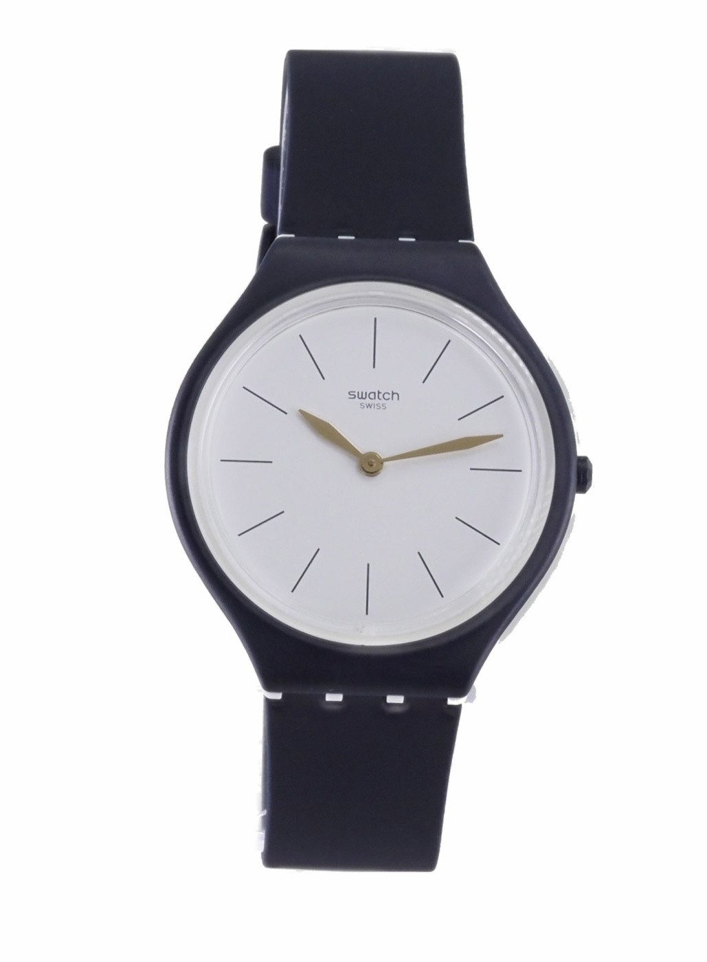 Swatch Quarzuhr Swatch Damen Herren Quarz Uhr SVON102C Skinblackwall X6, (Schwarz)