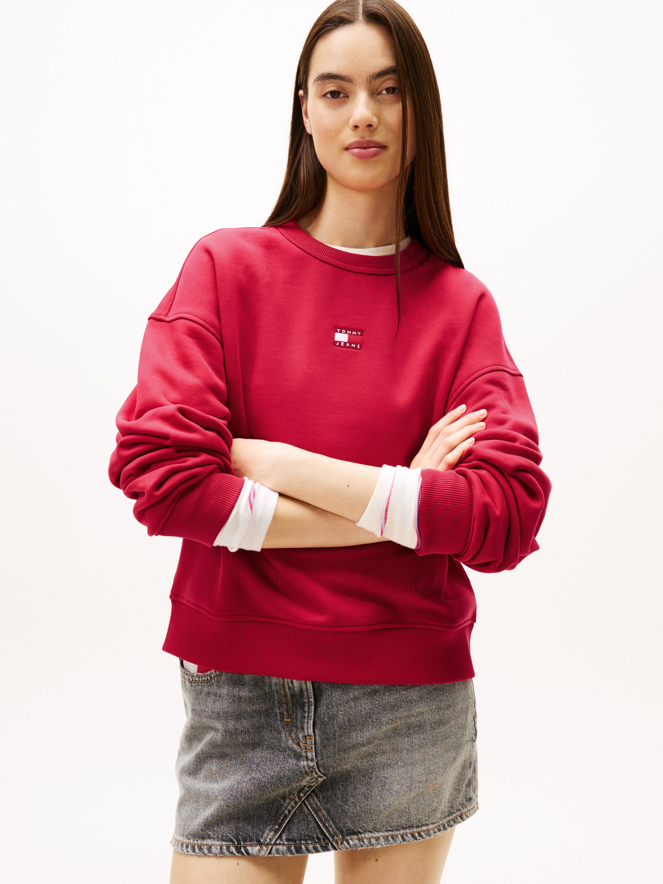 Tommy Jeans Sweatshirt Sweatshirt TJW BXY BADGE mit Dropshoulder-Design und günstig online kaufen