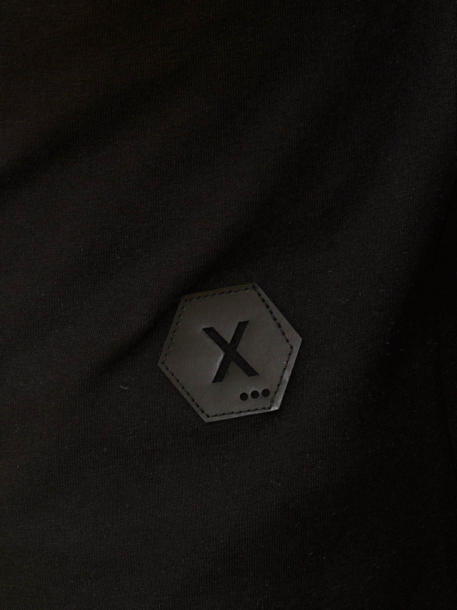 1309C Schwarz Freizeit Tee, 1-tlg) T-Shirt Kurzarmshirt (Shirt Fitness Casual Polo OneRedox