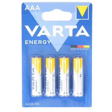 VARTA Varta Energy Batterie Alkaline, Micro, AAA, LR03, 1.5V 4er Pack Batterie, (1,5 V)