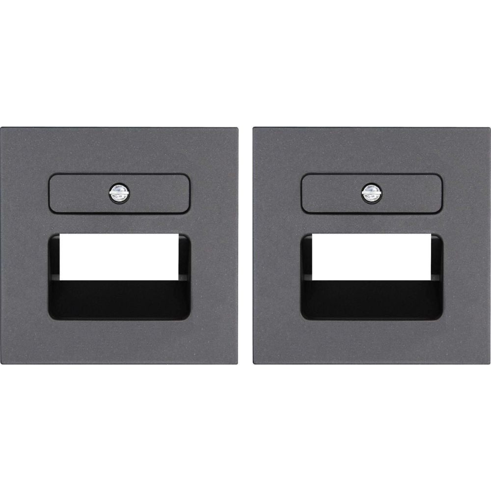 Kopp Abdeckrahmen 2X UAE Netzwerkdosen Abdeckung Schrägauslass Kunststoff Datendose, Kunststoff, (C), RJ45 LAN Netzwerkdose Netzwerkverkabelung Netzwerkanschluss