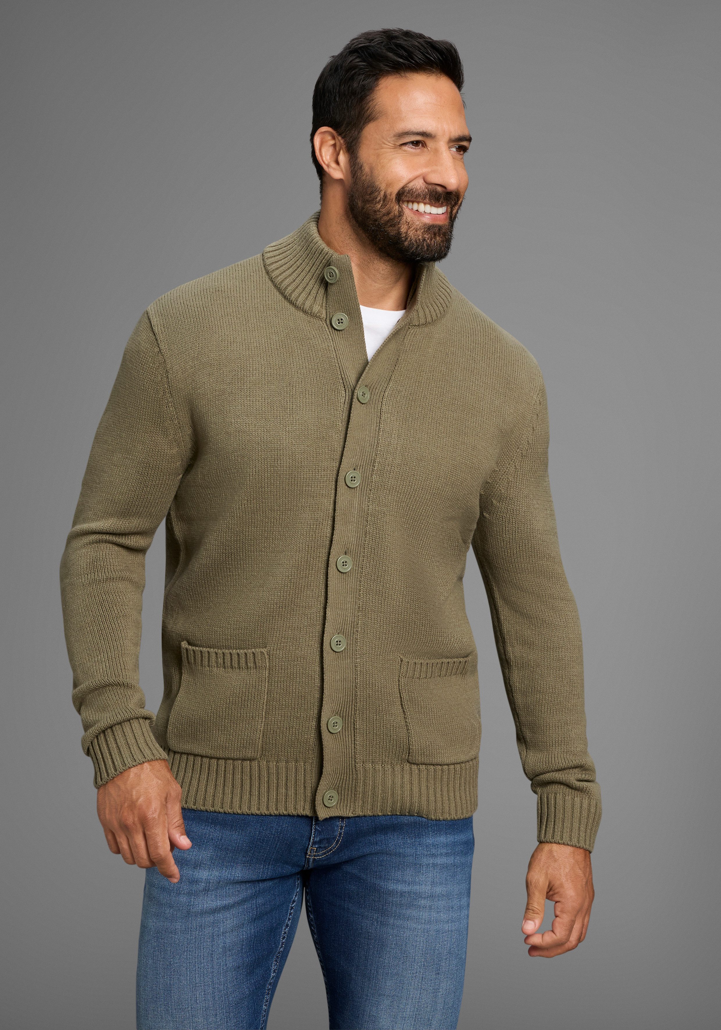 Man's World Strickjacke Neue Kollektion! mit günstig online kaufen