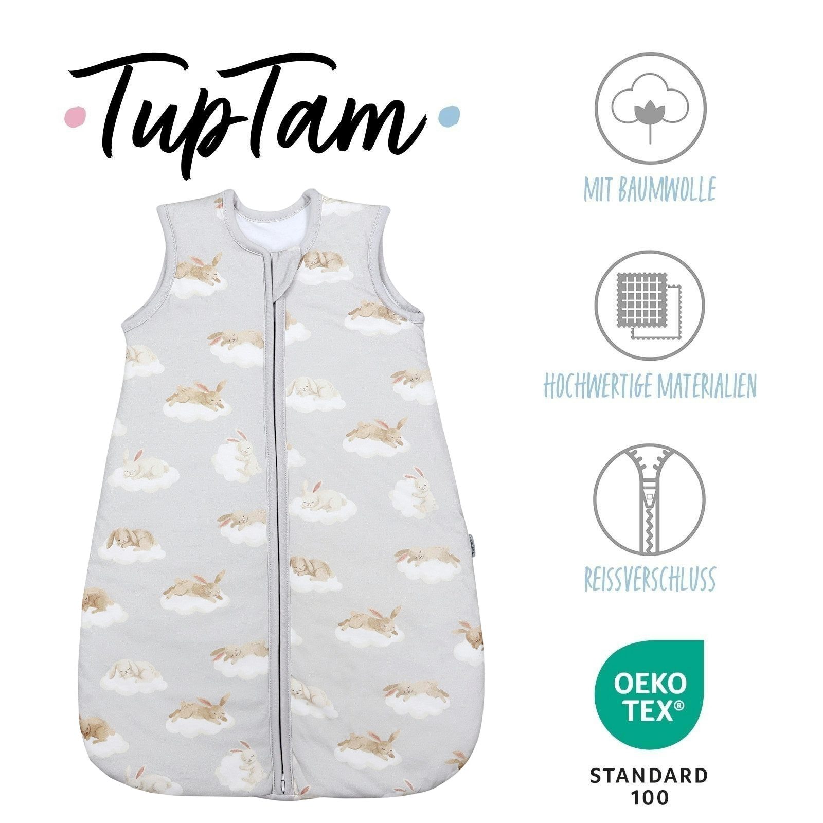 TupTam Babyschlafsack Kugelschlafsack ohne Ärmel 2.5 TOG Ganzjahr – Bild 2 von 5