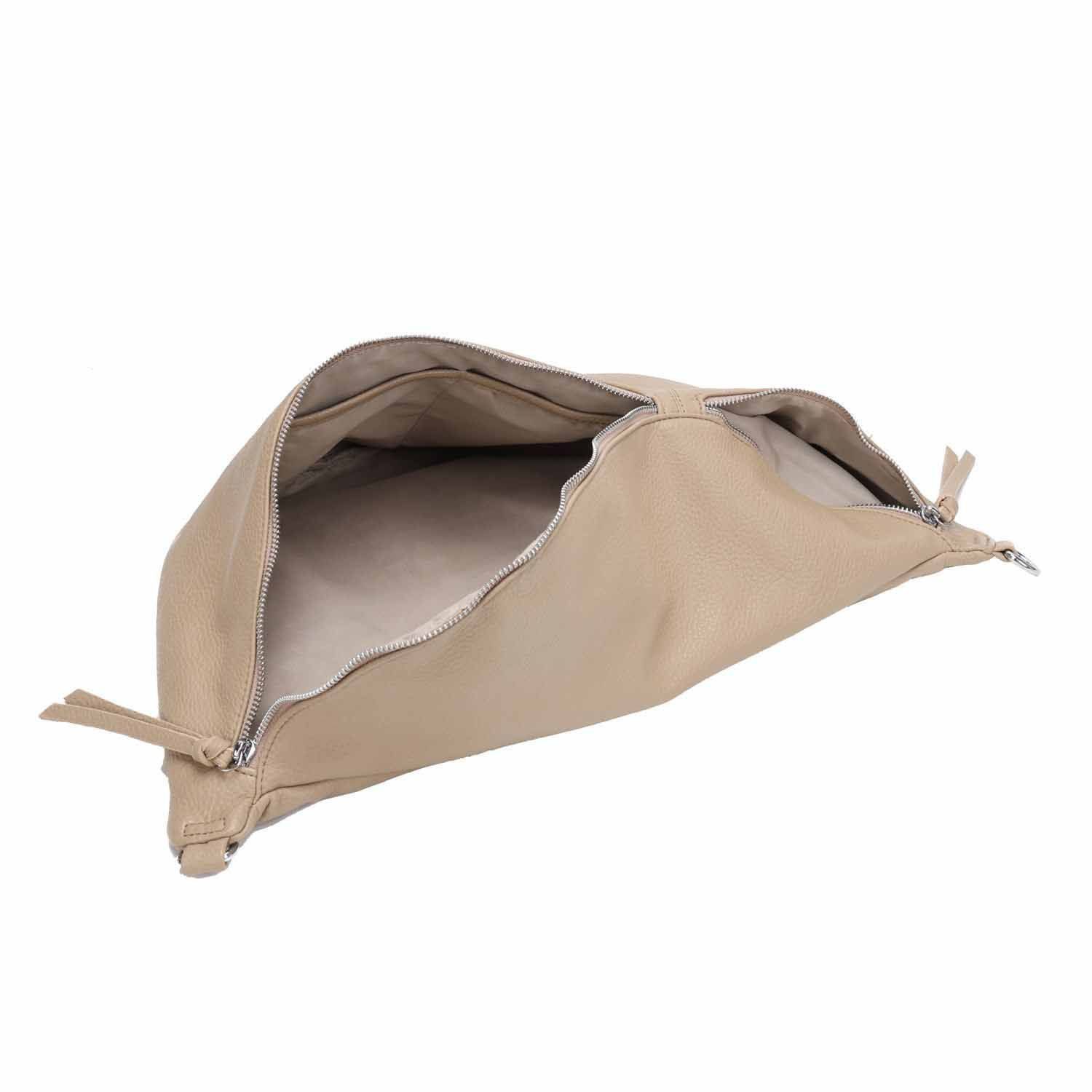ITALYSHOP24 Schultertasche Damen XXL Tasche CrossBody Body Bag Bauchtasche, als CrossOver, Umhängetasche tragbar, Hüfttasche