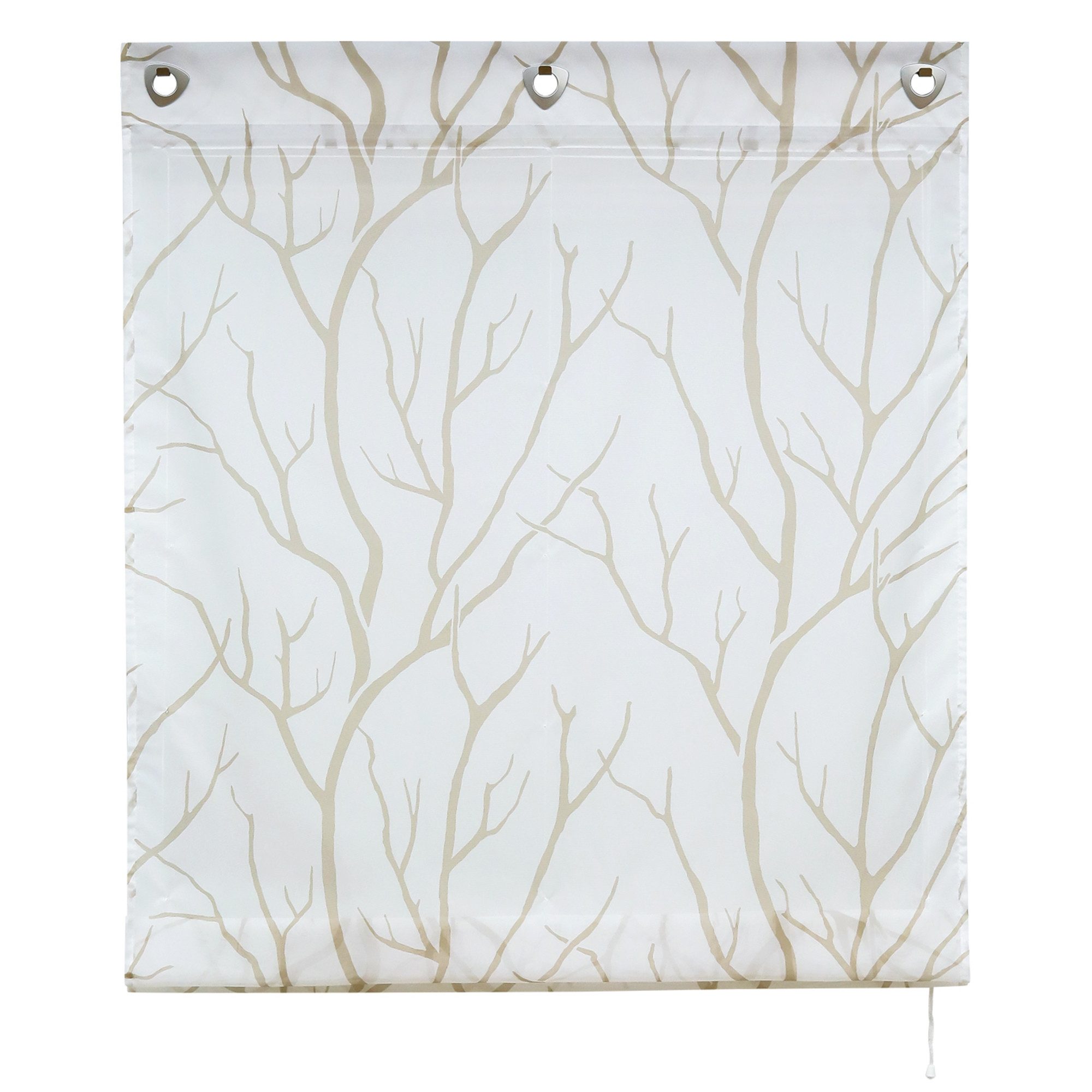 Joyswahl Raffrollo Tatjane, mit Hakenaufhängung, Voile Ösenrollo ohne Bohre günstig online kaufen