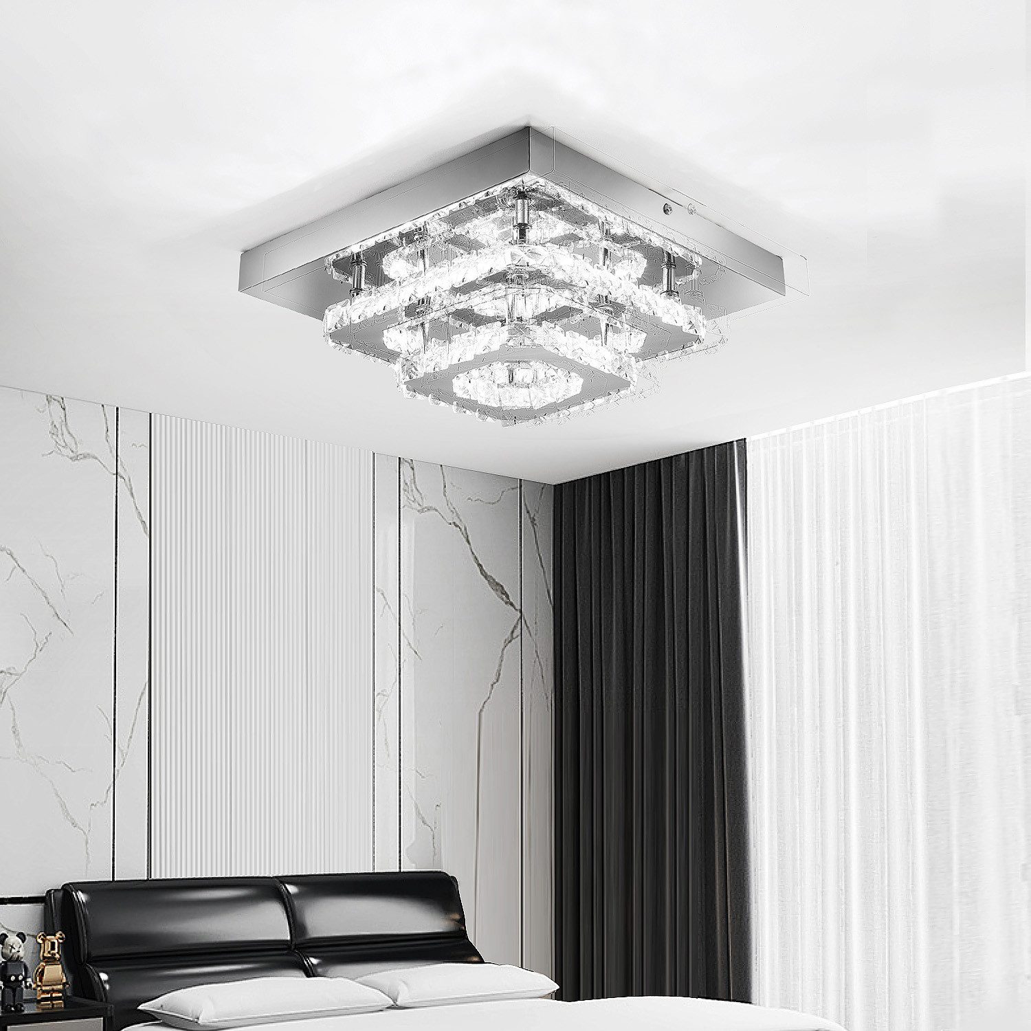 oyajia Deckenleuchte 24W Luxus Kristall LED günstig online kaufen