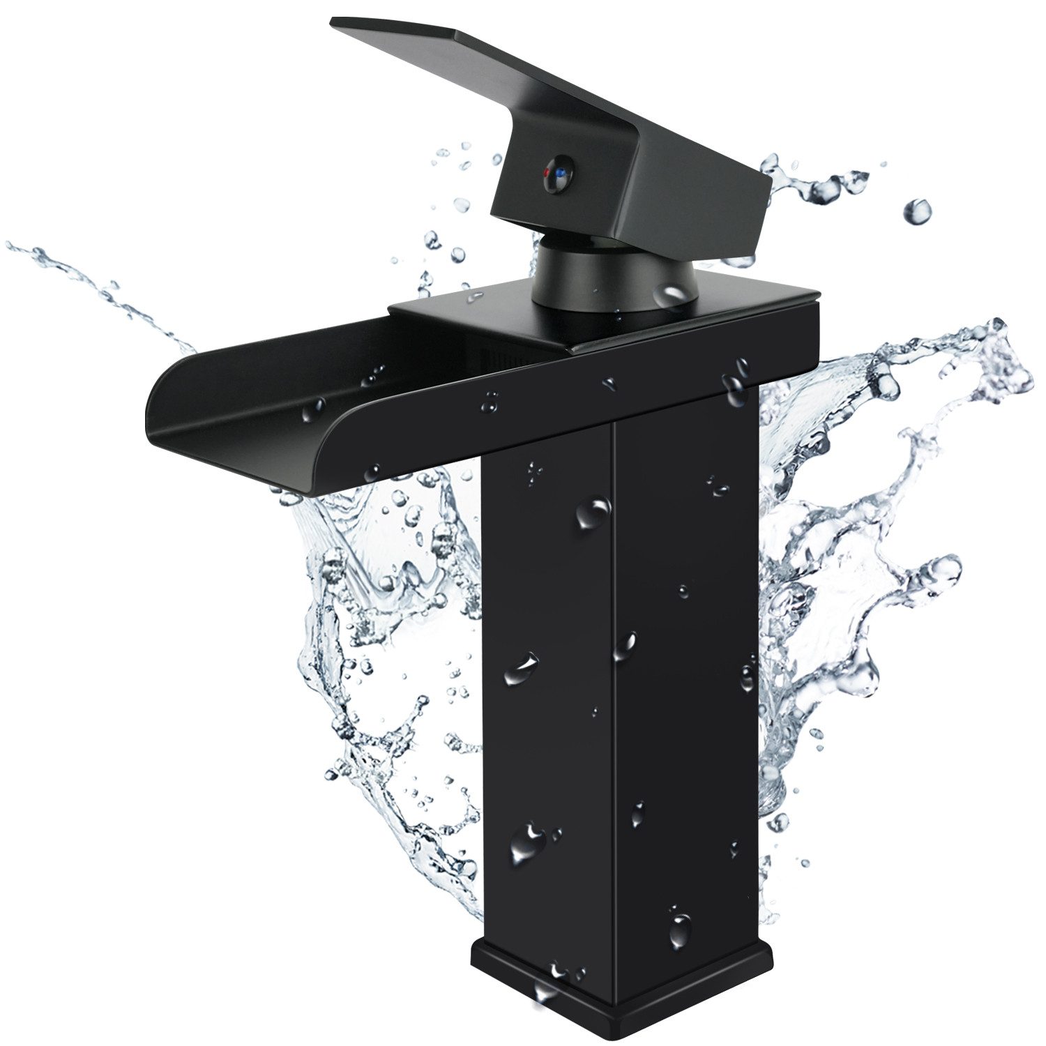 Eumaty Waschtischarmatur Badarmatur Wasserhahn Bad Wasserfall günstig online kaufen