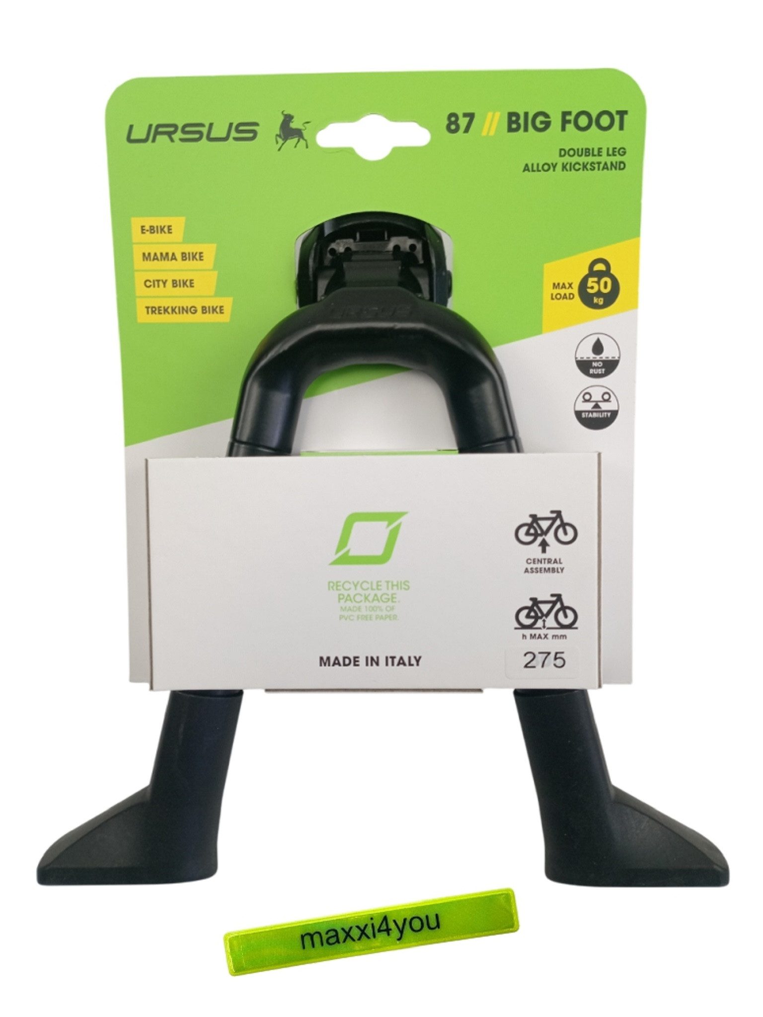 maxxi4you Fahrrad-Doppelständer Fahrrad Doppelständer Ursus "Big Foot" - inkl. maxxi4you Reflexband