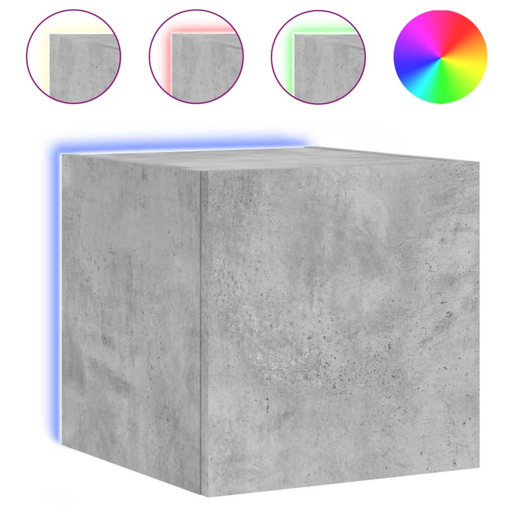 vidaXL TV-Wand TV-Wandschrank mit LED-Leuchten Betongrau günstig online kaufen