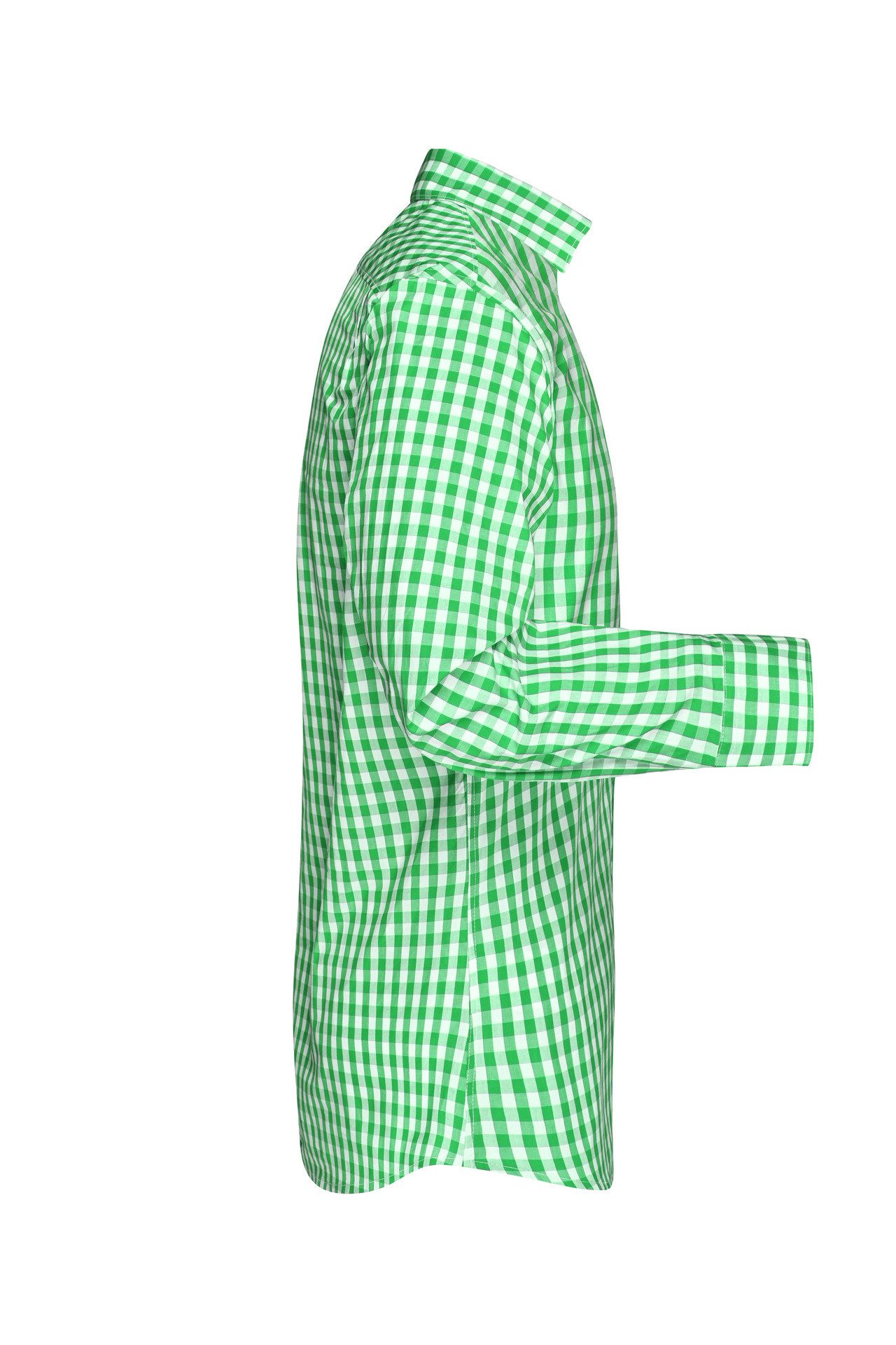 James & Nicholson Karohemd Herren Langarm Karohemd Easy Care JN617 Hochwertige, bügelleichte Popeline-Qualität – Bild 4 von 4
