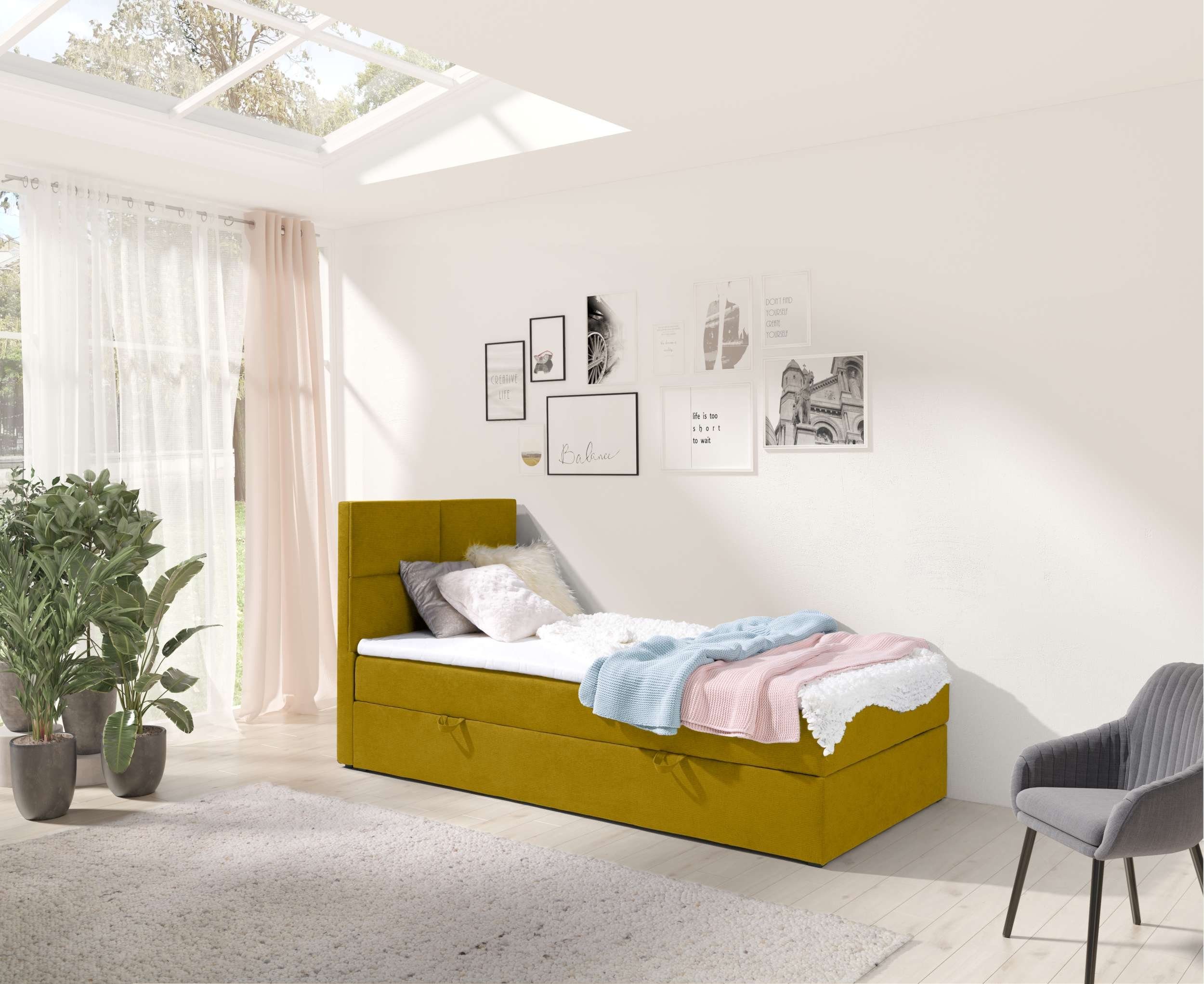 99rooms Boxspringbett Larni (Schlafzimmerbett, Bett), 70/80/90/100 günstig online kaufen