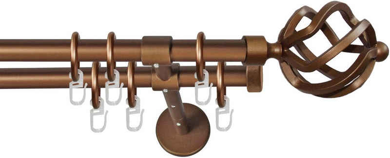 Gardinenstange »Rustika Korb«, GARESA, Ø 16 mm, 2-läufig, Wunschmaßlänge