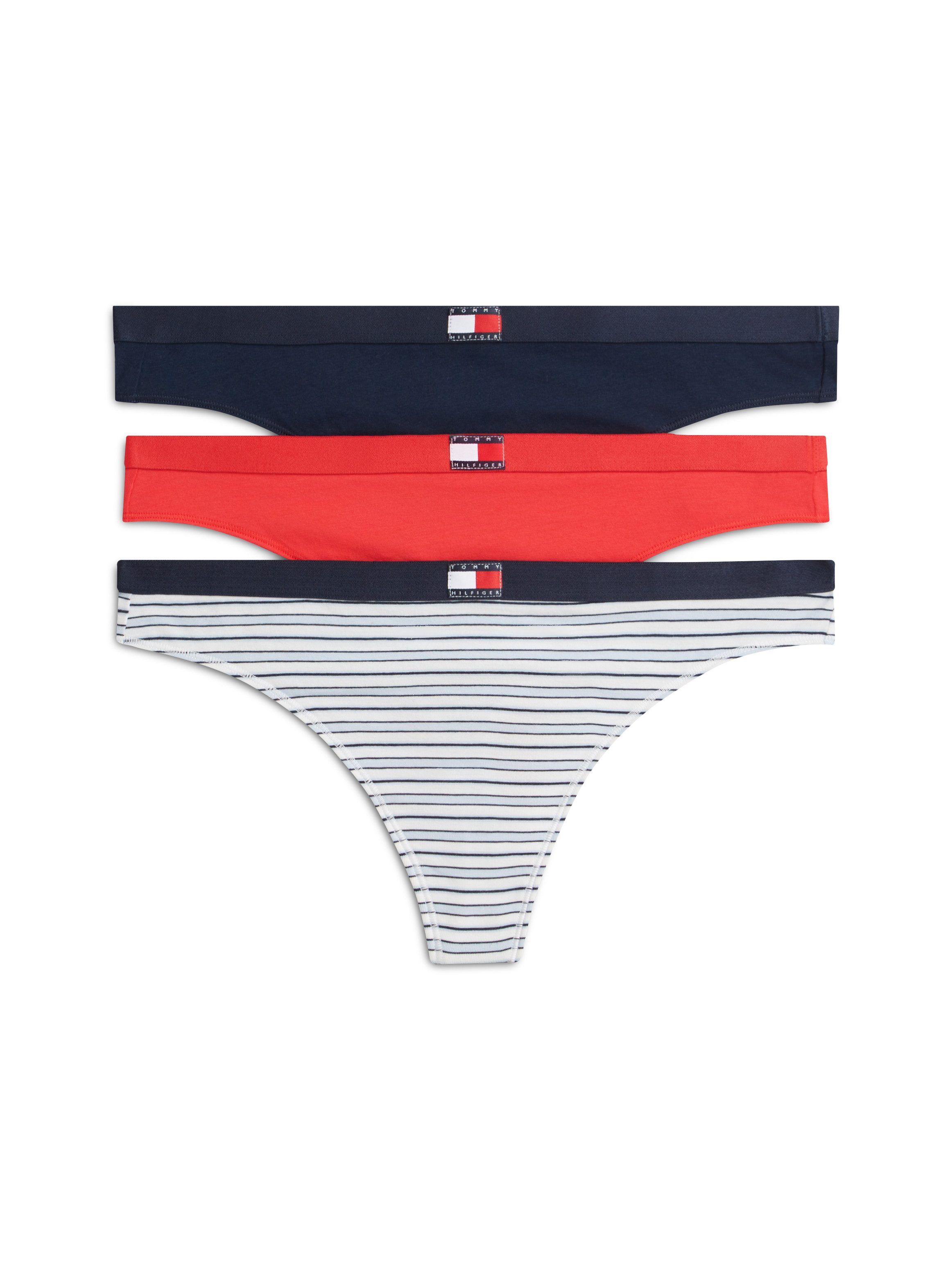 Tommy Hilfiger Underwear String 3 PACK THONG (EXT.SIZES) (3-St) basic, elastischer Bund, unifarben
