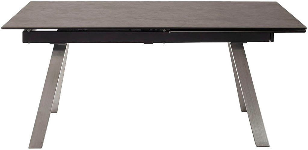 MCA furniture Esstisch TOBAGO Auszugtisch 180-260 cm (Einzelstück), Keramik,Edelstahl,Stirnauszug,ausziehbar,Tischplatte 13 mm