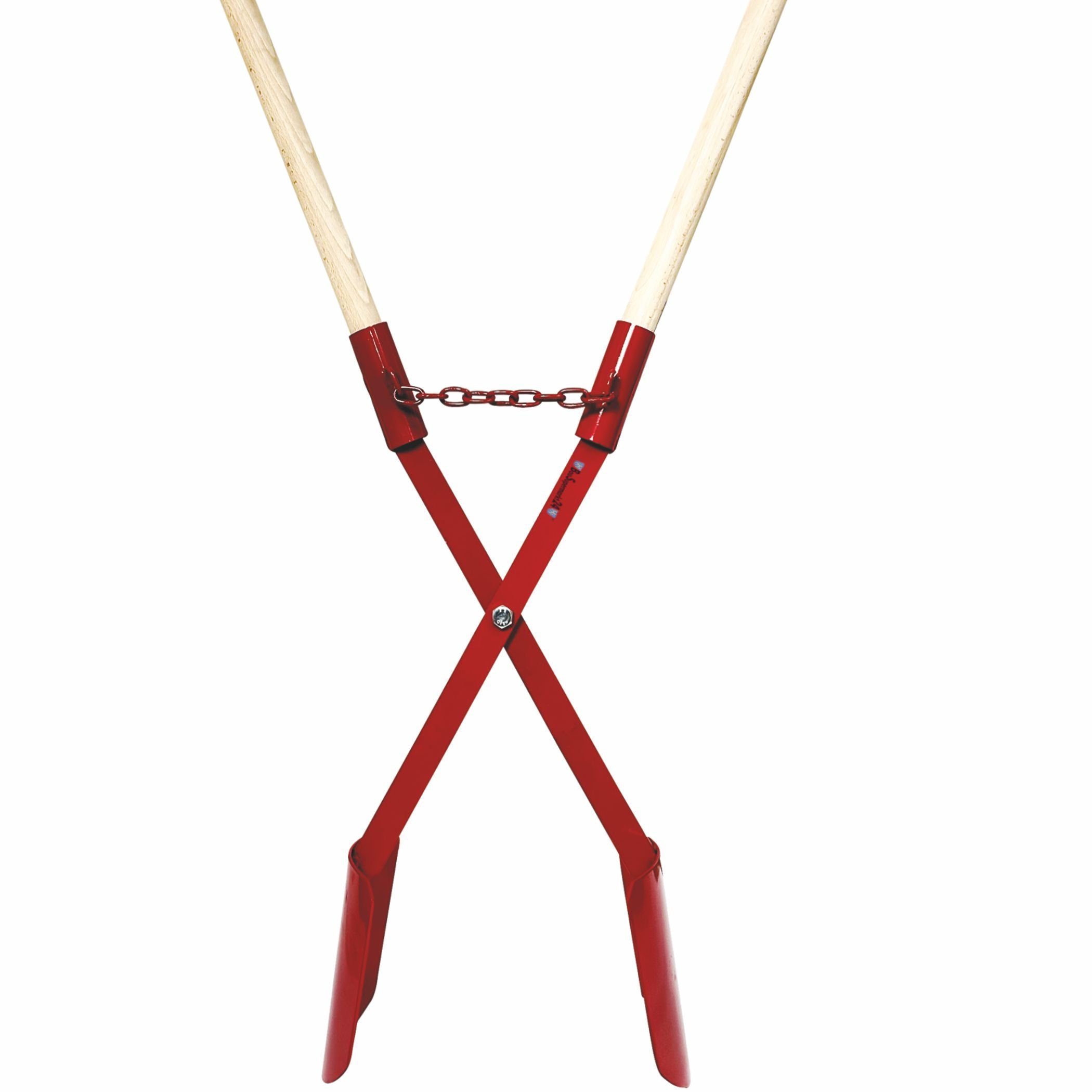 BauSupermarkt24 Garten-Multifunktionsgerät Erdlochausheber 11–28cm Ø Gr.1 Handbagger Erdlochschaufel m. 2 Stiele