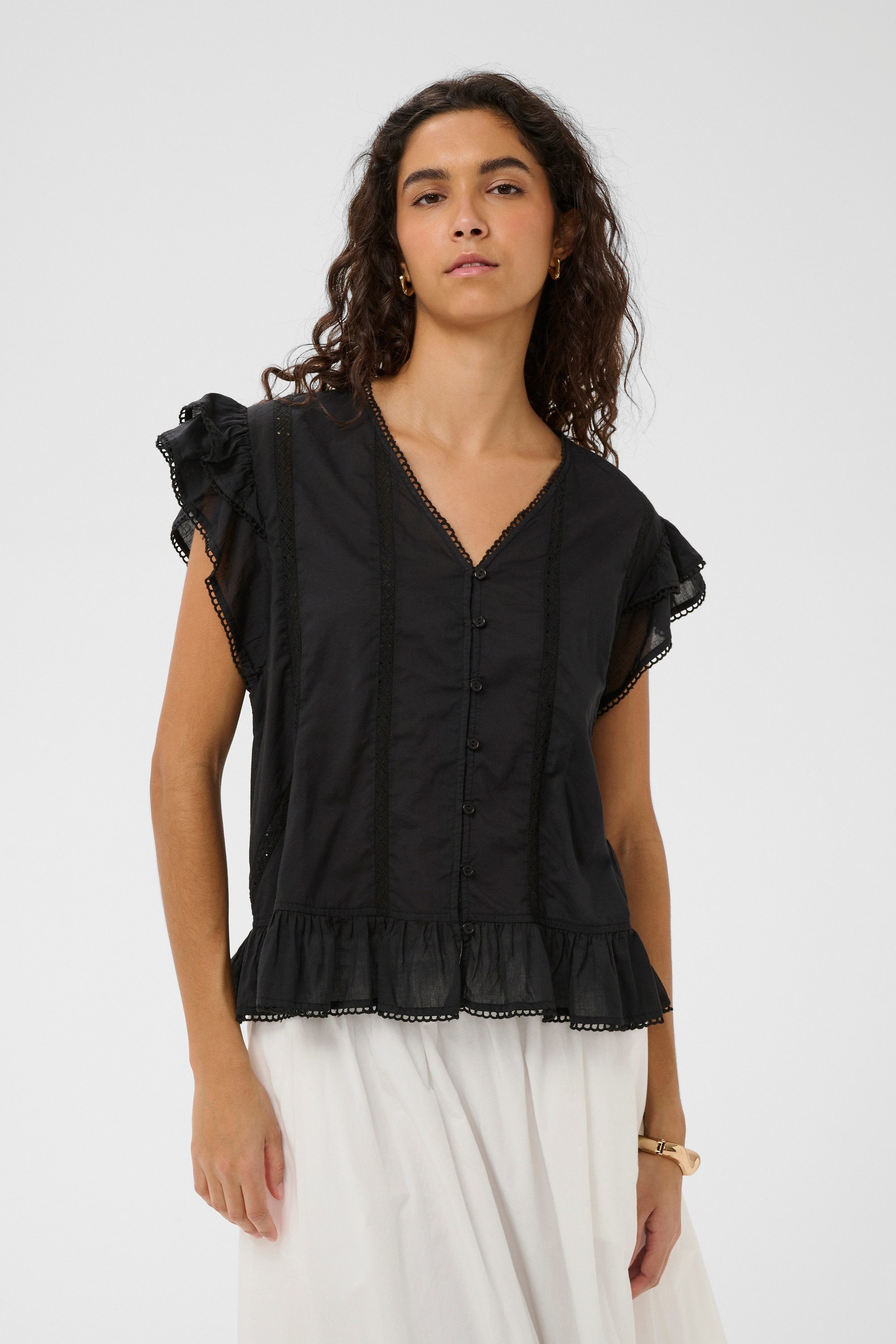 SOAKED IN LUXURY Kurzarmbluse Kurzarm-Bluse SLRuna