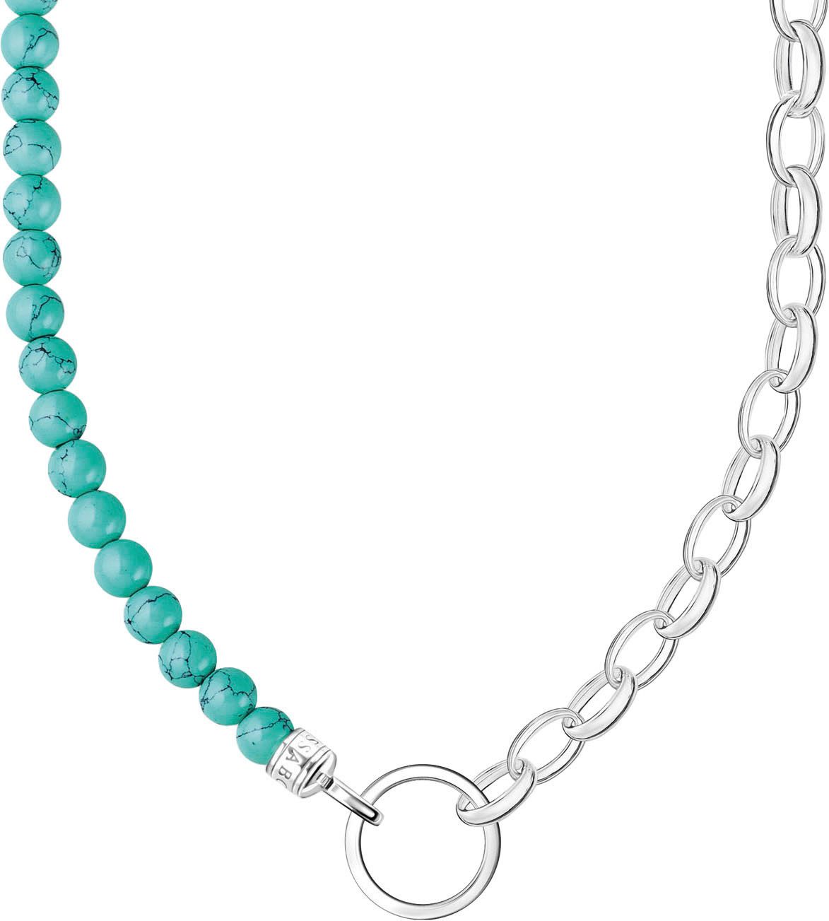 THOMAS SABO Charm-Kette mit blauen Perle...