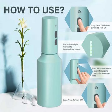 ELEGIANT Sprühflasche Nasum Elektrischer Wasserspender in Grün für einfaches Sprühen, (1-tlg), hocheffizientes Sprühsystem