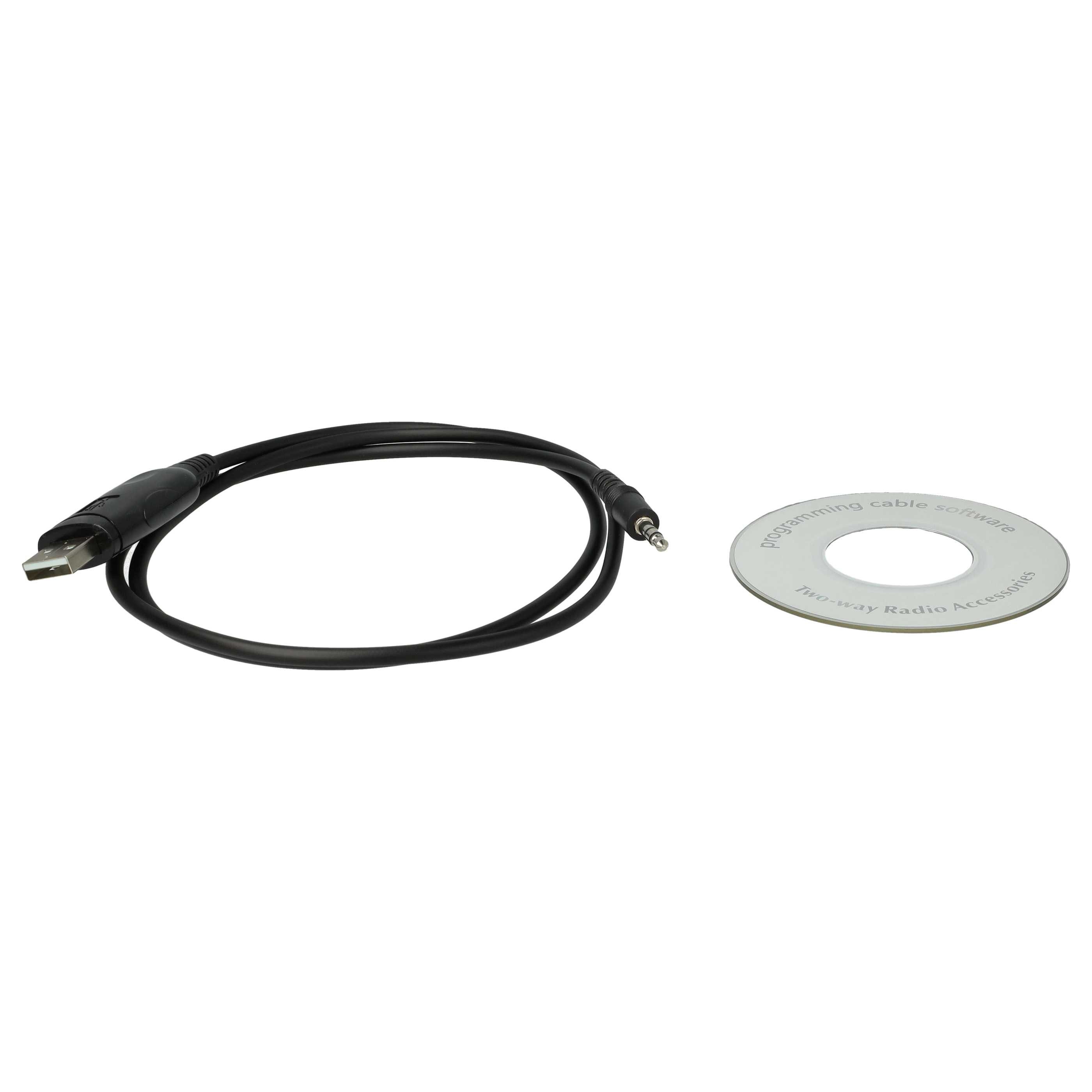 vhbw passend für Icom IC-T81E, IC-T81A/E, IC-t90A, IC-T8E, IC-T8A, IC-T81A, USB-Kabel, (13.7 cm)
