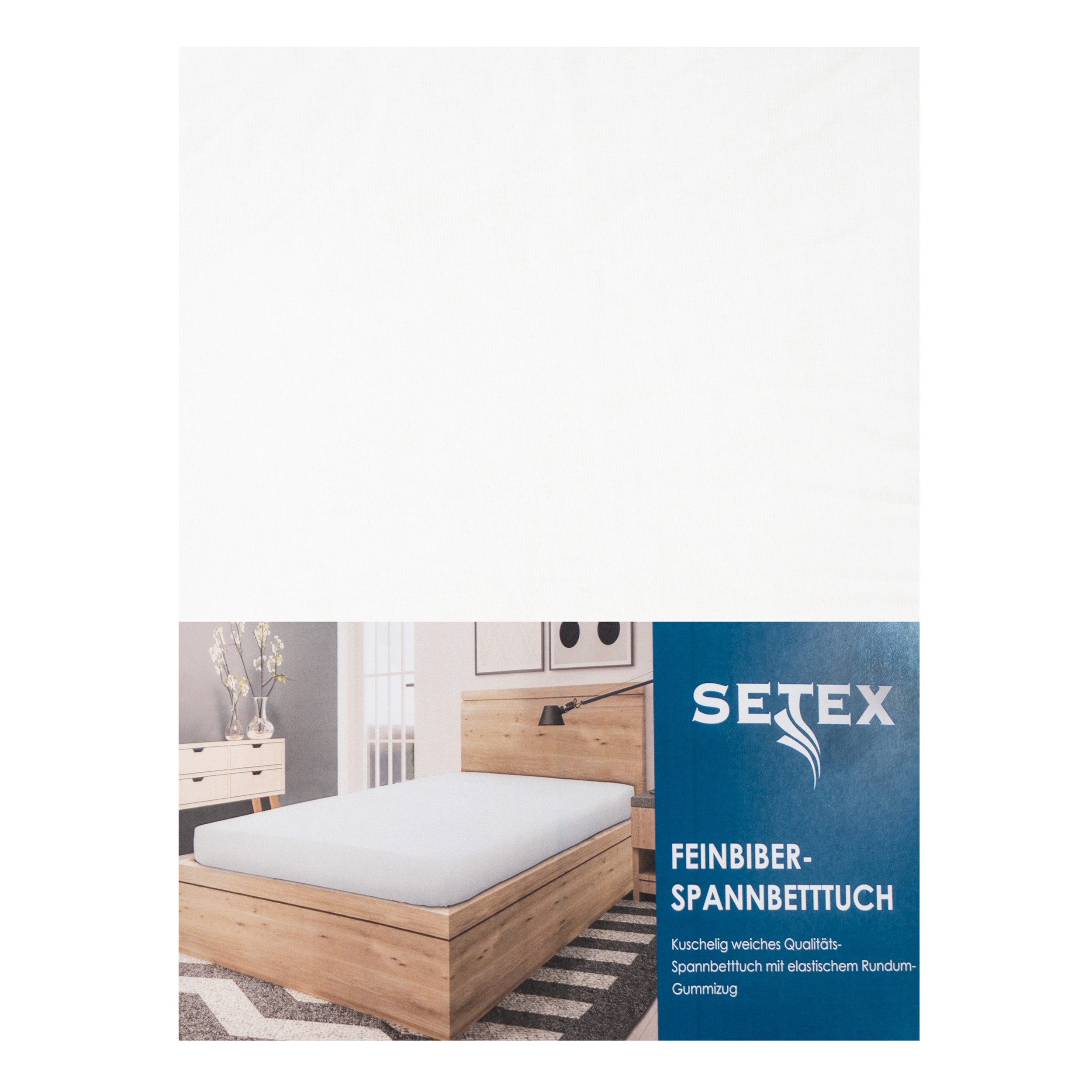 SETEX Spannbettlaken Biber, Biber, Gummizug: rundum, (1 Stück), Feinbiber-A günstig online kaufen