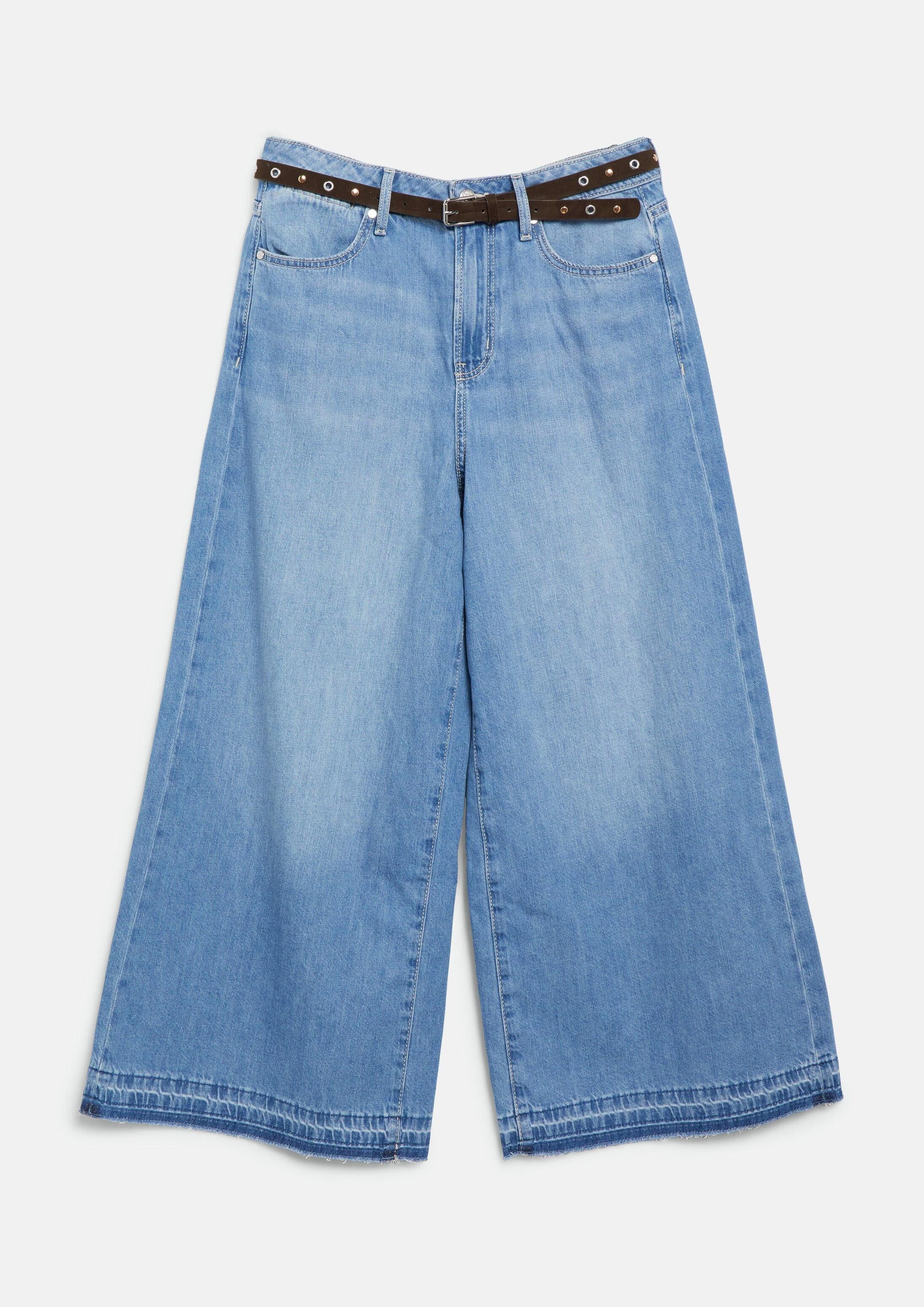 s.Oliver Weite Jeans Jeans-Hose Culotte / High Rise / Extra Wide Leg / mit Nietengürtel