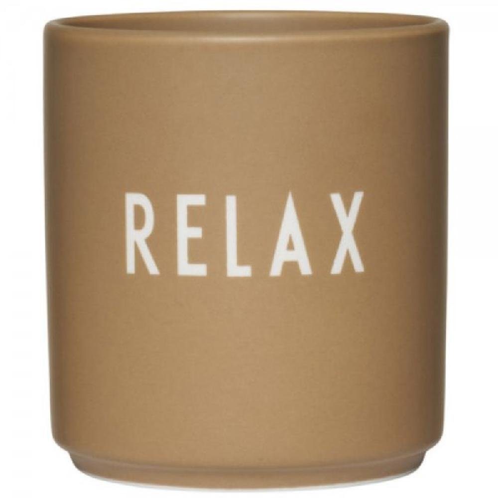 Brown Becher Relax Camel Letters Cup Tasse Design Favourite