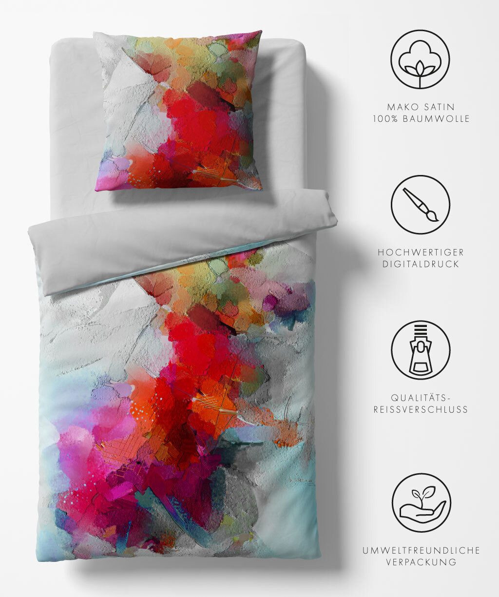 fleuresse Bettwäsche Baumwoll Bettwäsche Bed Art günstig online kaufen