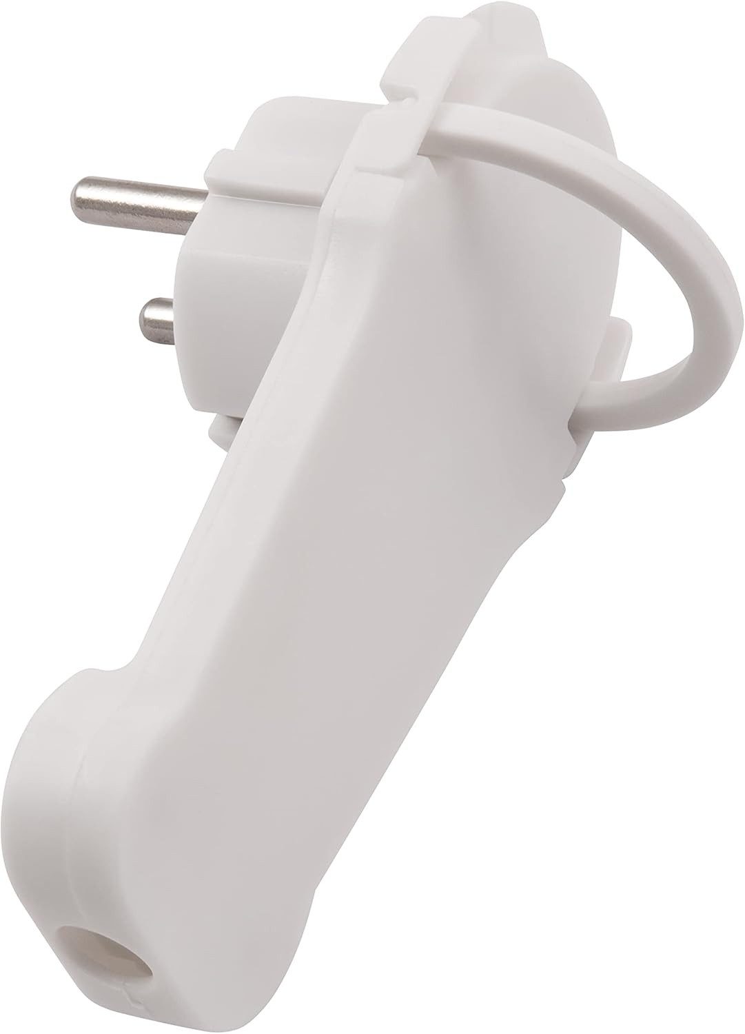 McPower Schuko-Stecker Schukostecker Flach Winkelstecker 230V Stromstecker Flachstecker Weiß