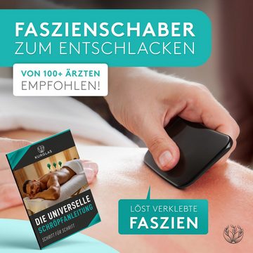 KURGLAS Vakuum-Massager Schröpfgläser aus Echtglas, 5 Stück, Mit Faszienschaber, Mit e-Book, Schröpfen Gegen Verspannungen & Cellulite