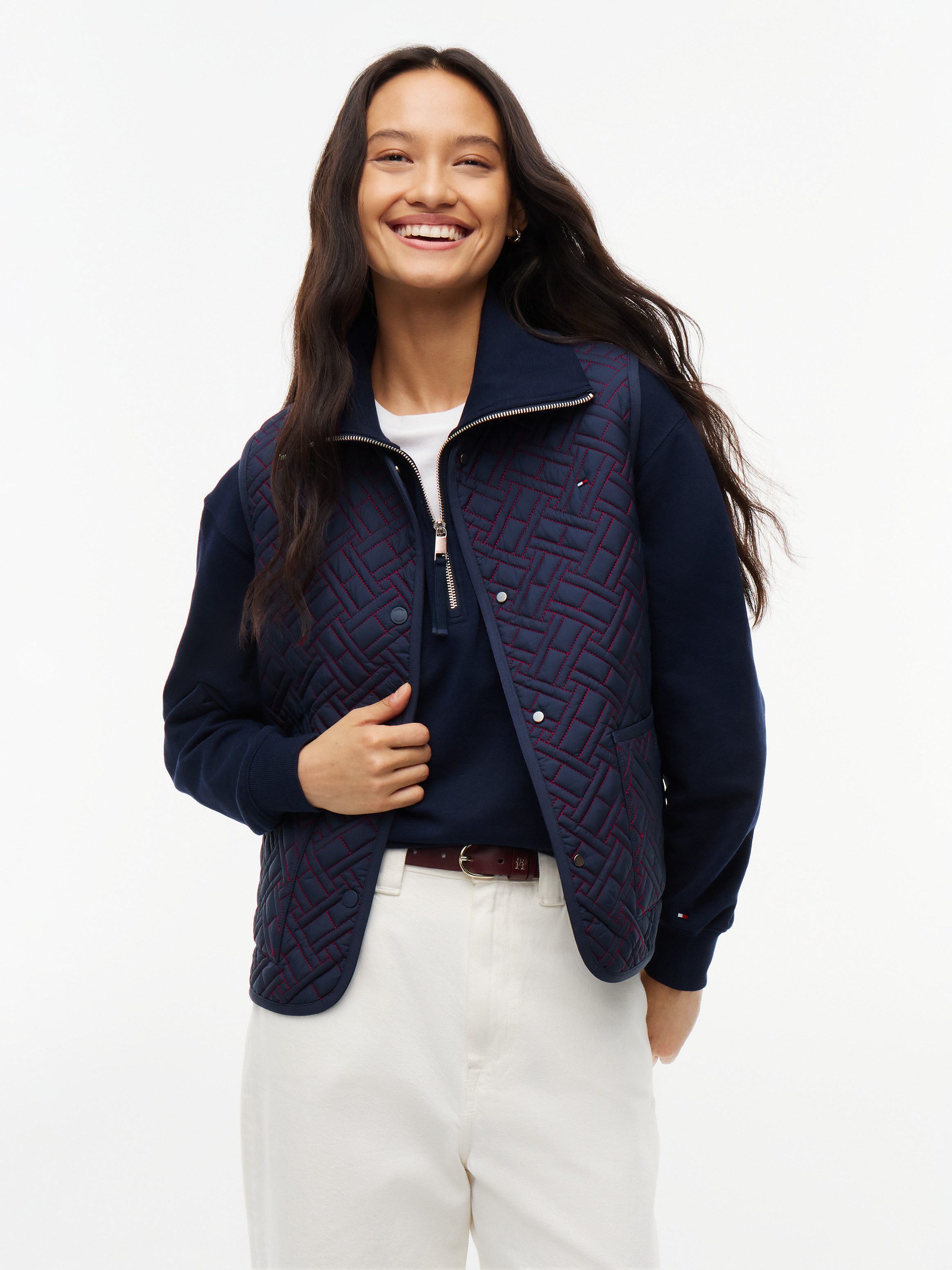 Tommy Hilfiger Steppweste QUILTED LINER VEST Kunstfaser