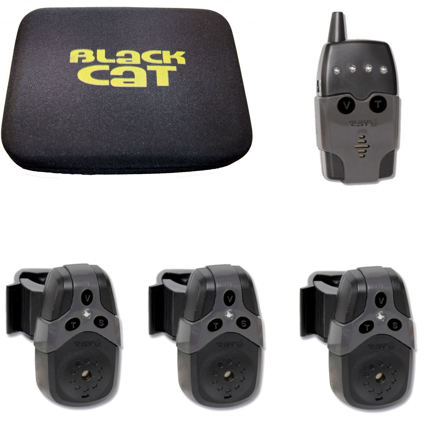 elektronischer Bissanzeiger Black Cat Bissanzeiger Set 3+1 Funkbissanzeiger Set