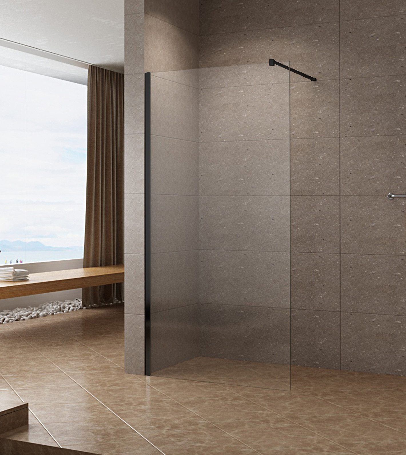Duschwand Duschabtrennung Walk In Dusche Duschwand Duschtrennwand Glas