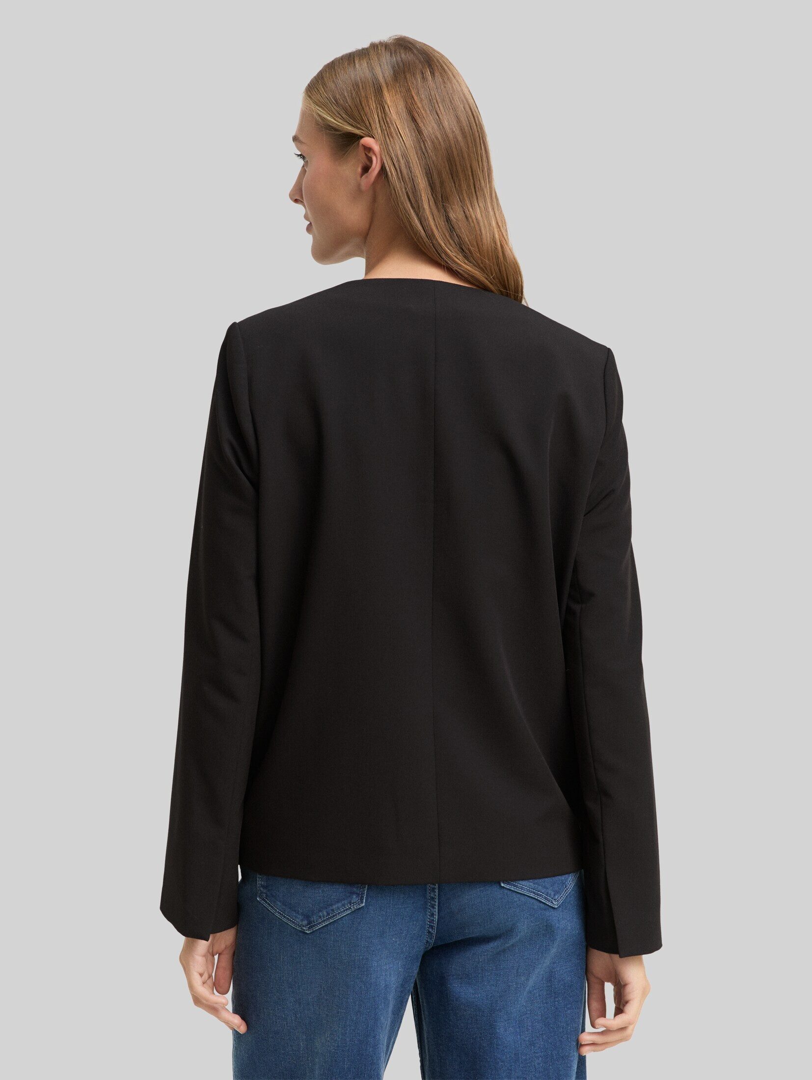 TOM TAILOR Denim Jackenblazer Blazer Regular Fit Jacke mit Schleifen-Detail