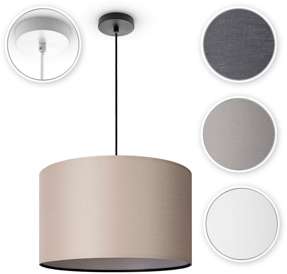 Paco Home Pendelleuchte UNI Leuchtmittel, Unifarben, Und ohne Deckenlampe Deko COLOR, Schlafzimmer, LED Wohnzimmer HUGO E27