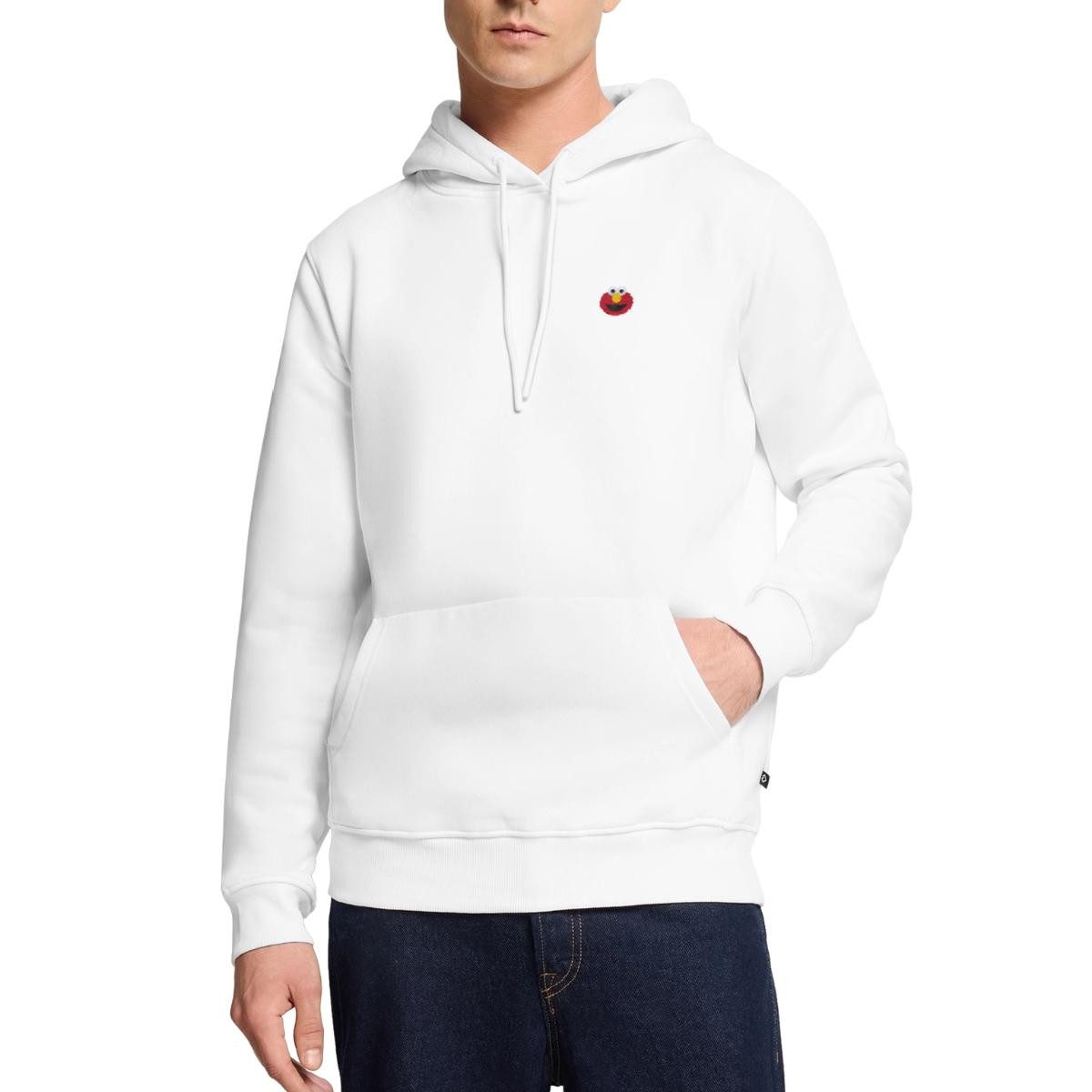 Spreadshirt Hoodie Sesamstraße Elmo Gesicht Stick Herren Premium Hoodie (1-tlg)