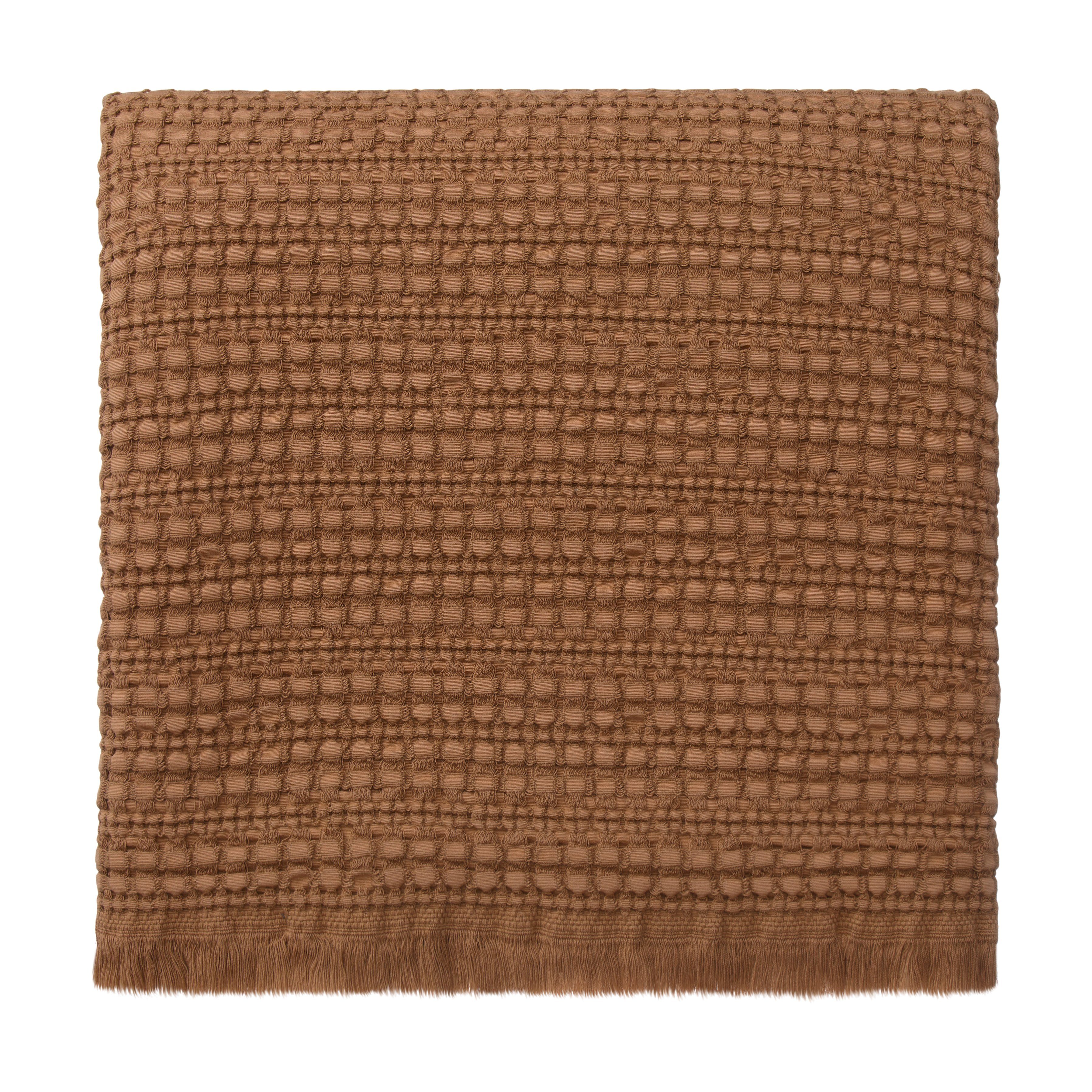 Wohndecke Baumwolldecke Anuda, Urbanara, vorgewaschene Decke mit Waffel-Design
