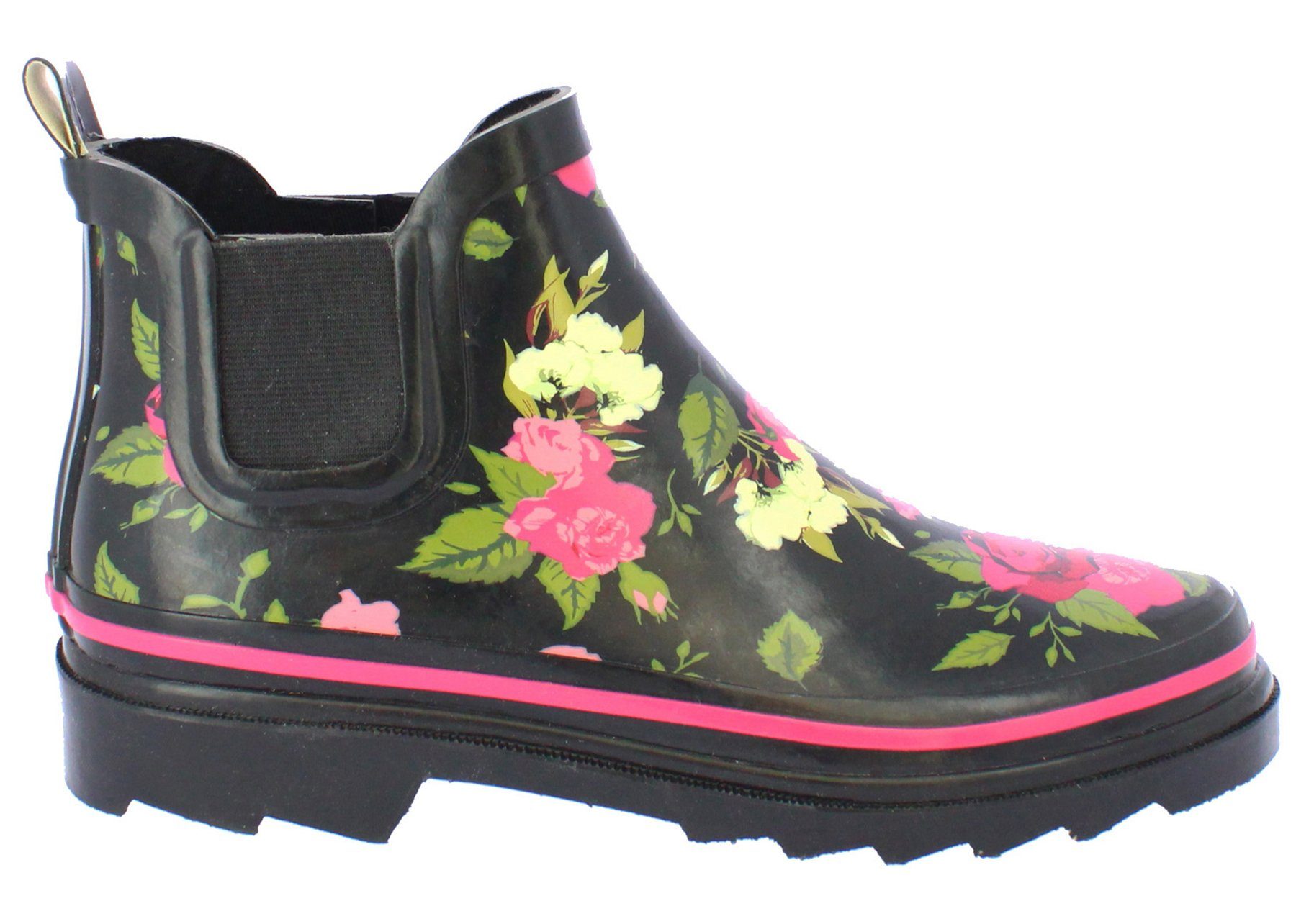 Chelsea 926 Wild modisch Damen Passform) und An- leichtes Gummistiefel Roses (Tolle Ausziehen, Roses Gummistiefel Wild Beck