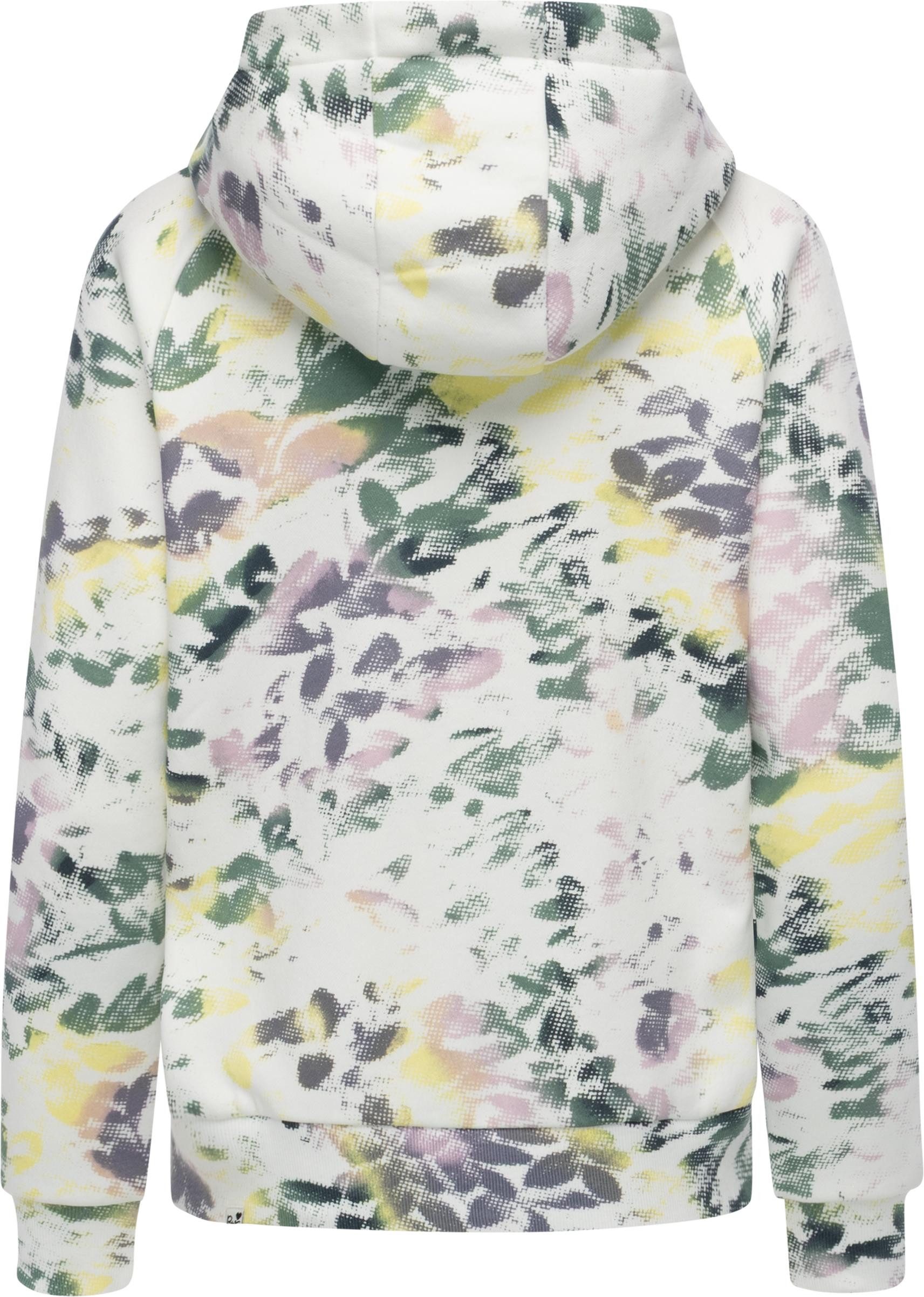 Ragwear Sweatjacke Fllawia Print modische Damen Zip-Jacke mit Allover-Print
